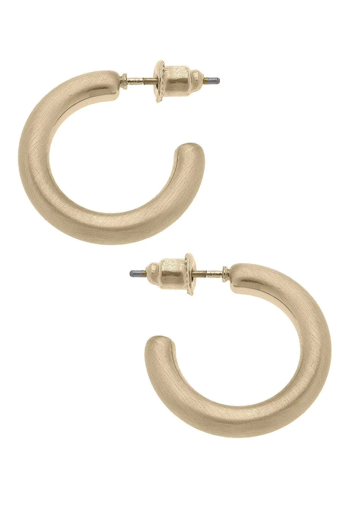 Célia Hoop Earrings in Satin Gold sold by Canvas Style