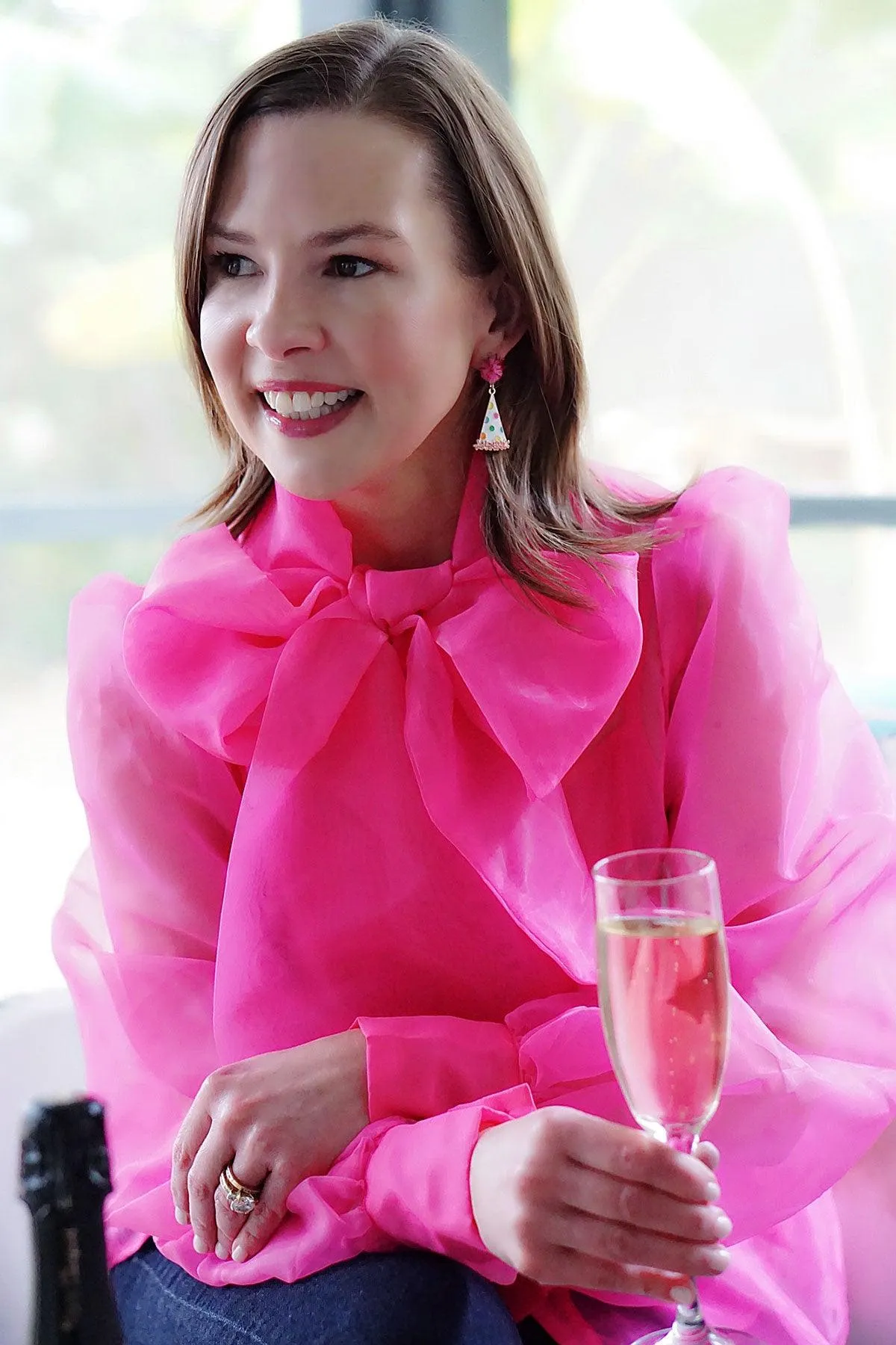 Polka Dotted Party Hat Enamel Earrings sold by Canvas Style product image thumbnail 2