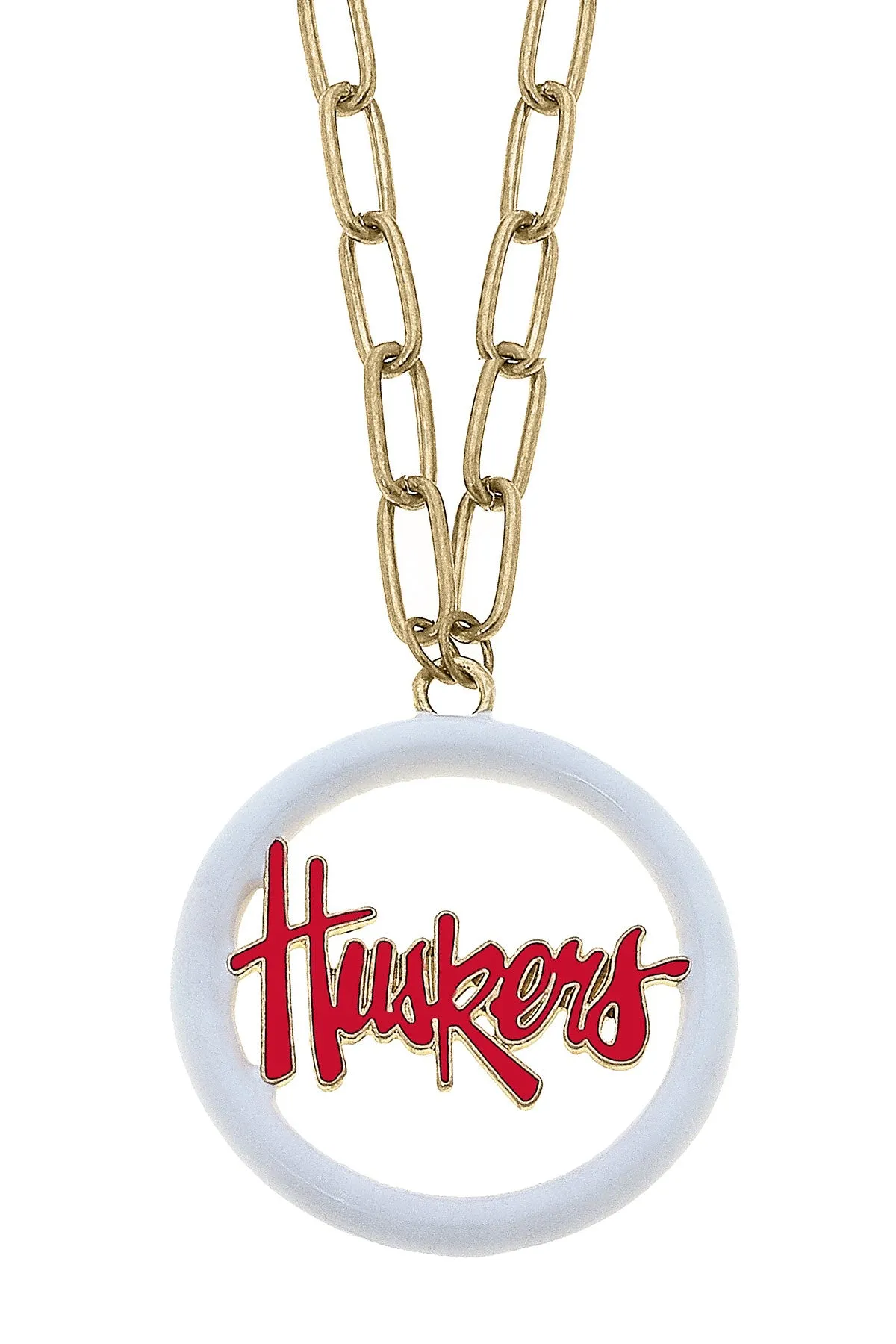 Nebraska Cornhuskers Logo Enamel Medallion 32" Necklace sold by Canvas Style