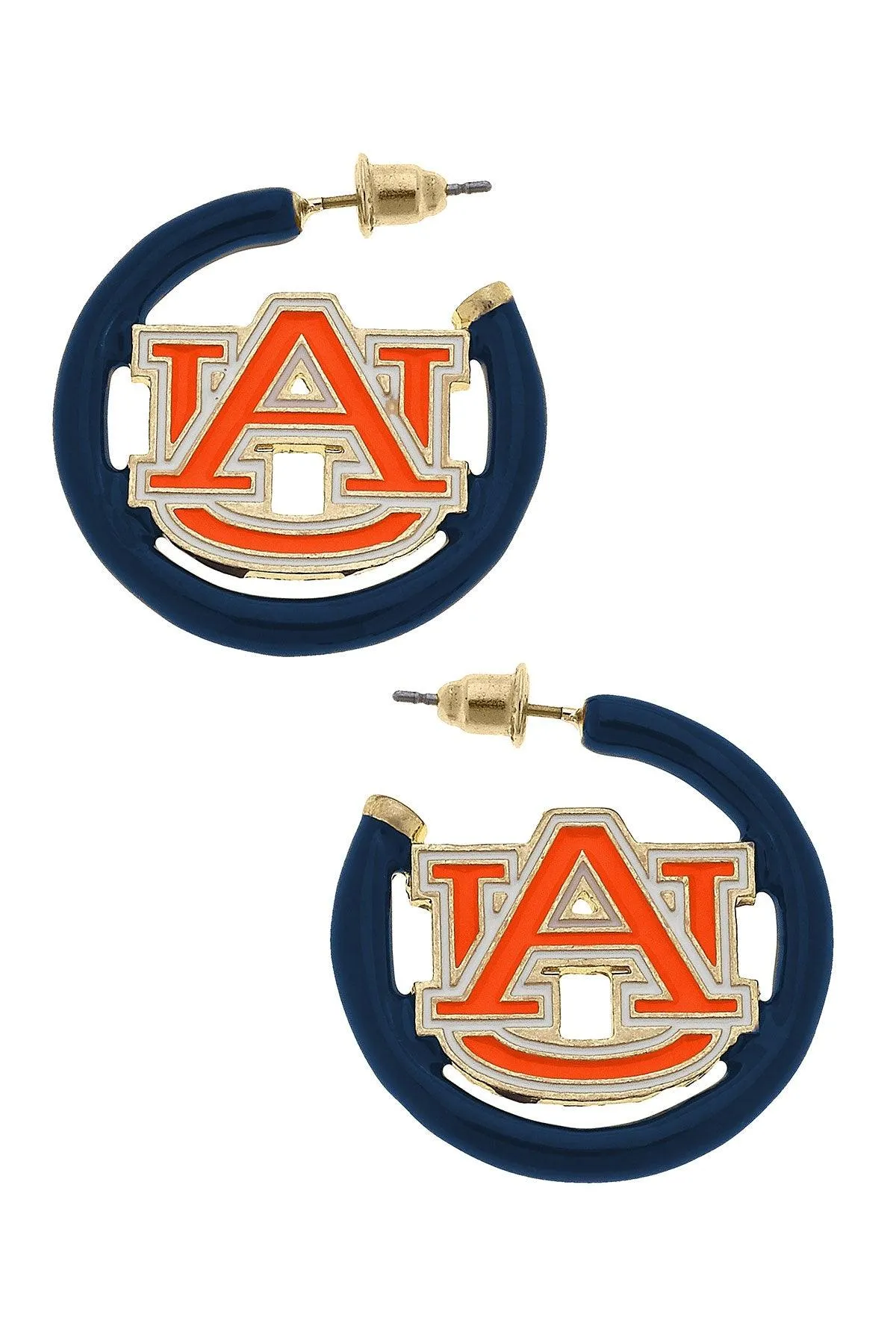 Auburn Tigers Enamel Logo Earrings sold by Canvas Style