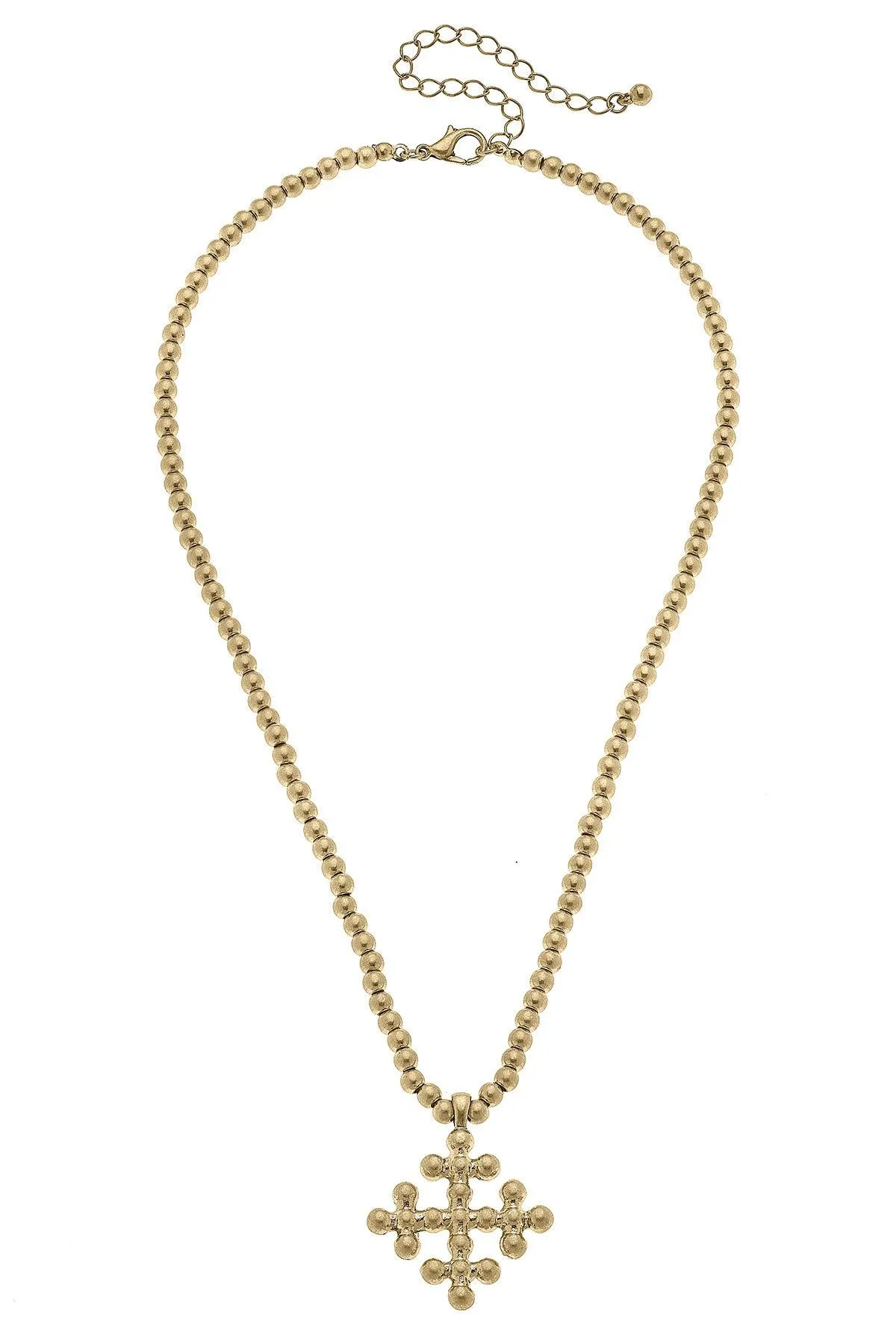 Wren Cross Ball Bead Necklace sold by Canvas Style product image thumbnail 2