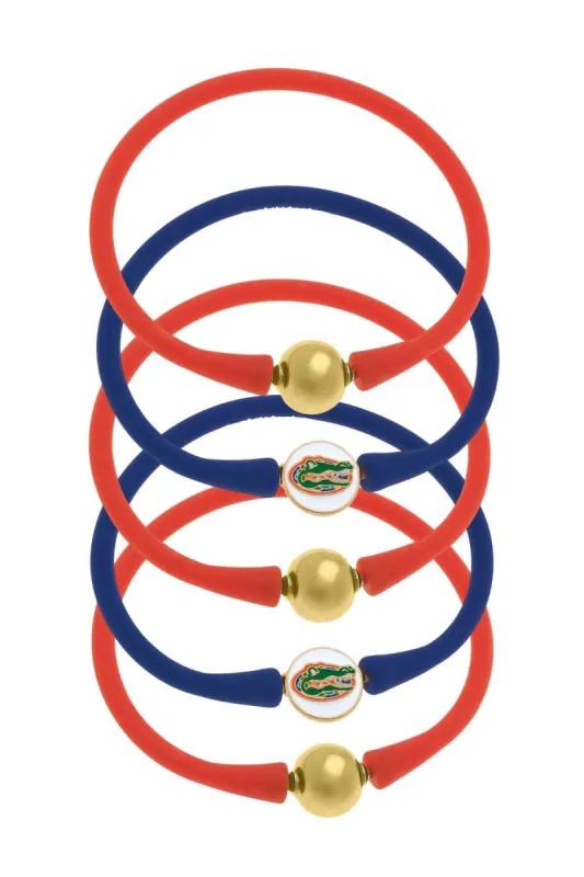 Florida Gators 24K Gold Plated Bali Bracelet Stack (Set of 5) sold by Canvas Style