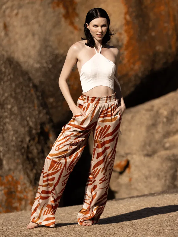 Leer Pants - Zena Cream sold by Diarrablu