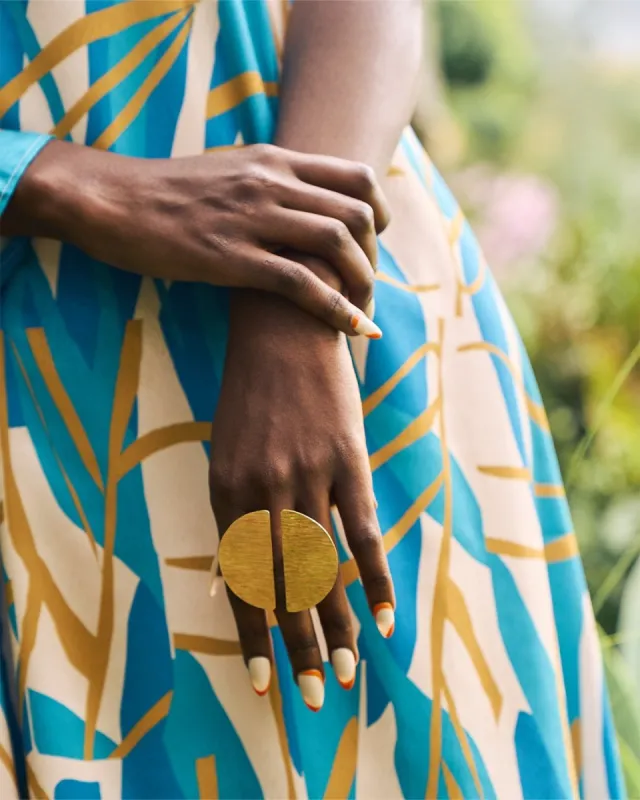 Luna Ring - Upcycled Brass sold by Diarrablu