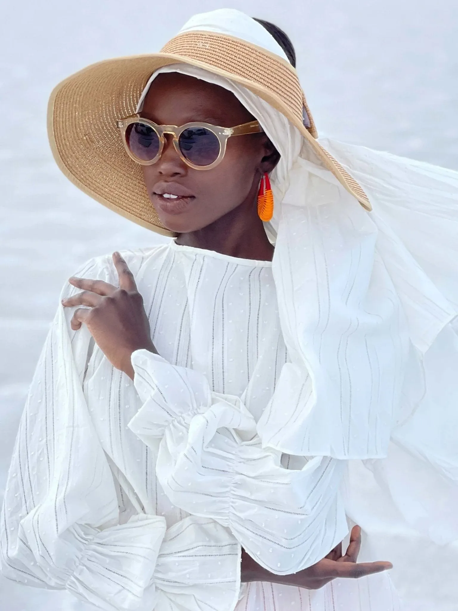 Scarf/Headwrap - Solid Blanc sold by Diarrablu