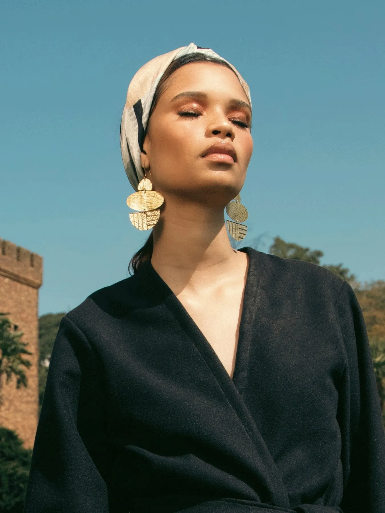 Moussor Headwrap - Abstract Noir sold by Diarrablu product image thumbnail 4