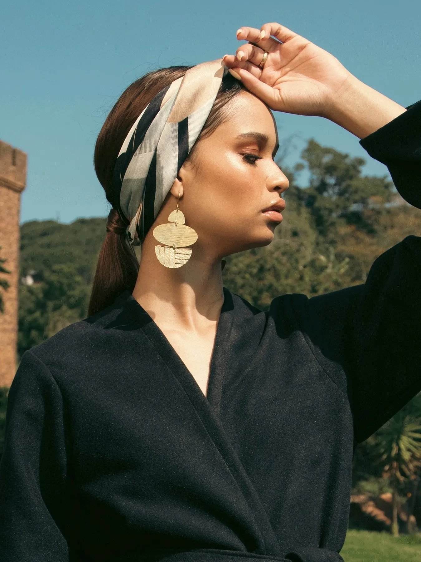 Moussor Headwrap - Abstract Noir sold by Diarrablu