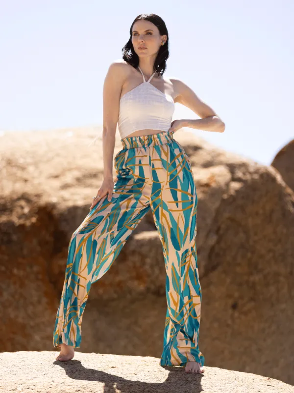 Leer Pants - Blossom Teal sold by Diarrablu