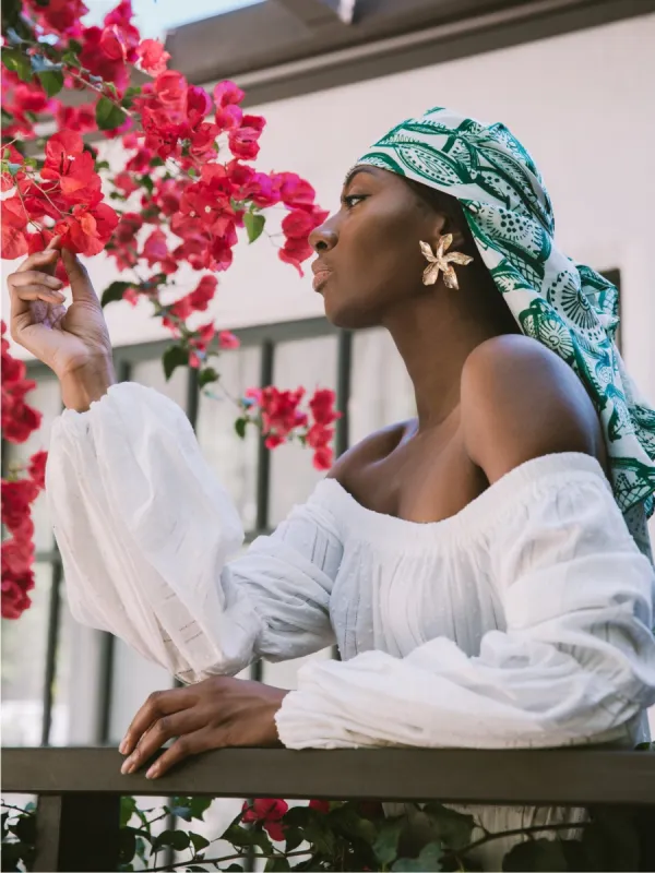 Moussor Headwrap - Flora Green sold by Diarrablu