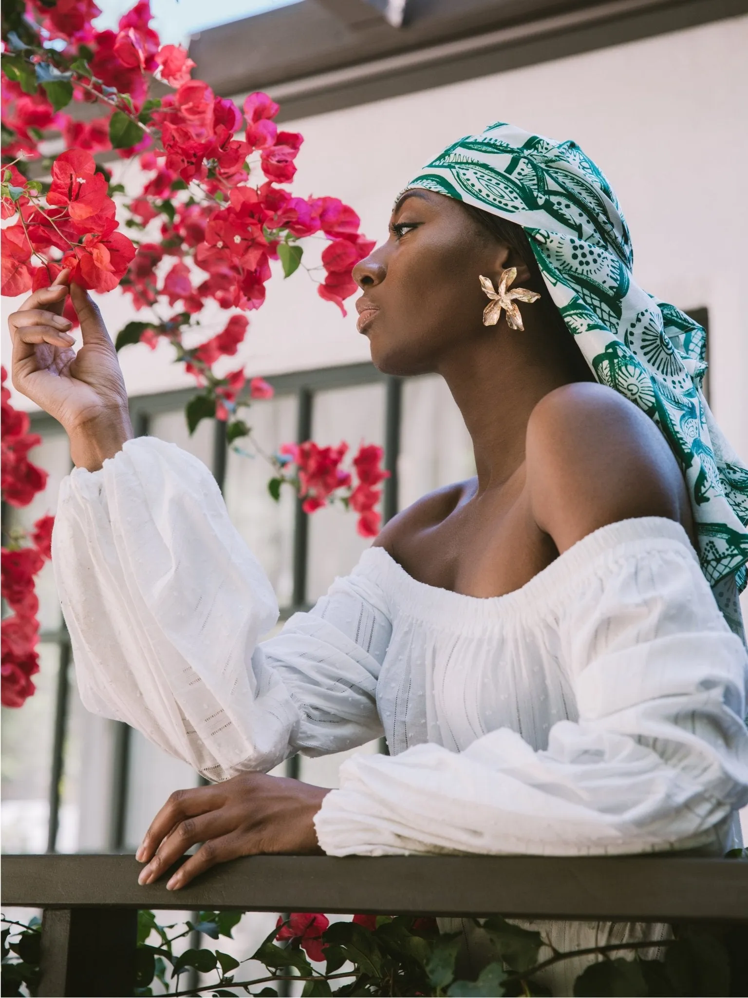 Moussor Headwrap - Flora Green sold by Diarrablu