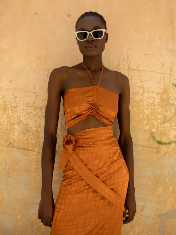 Ina Top - Dhaw Rust sold by Diarrablu