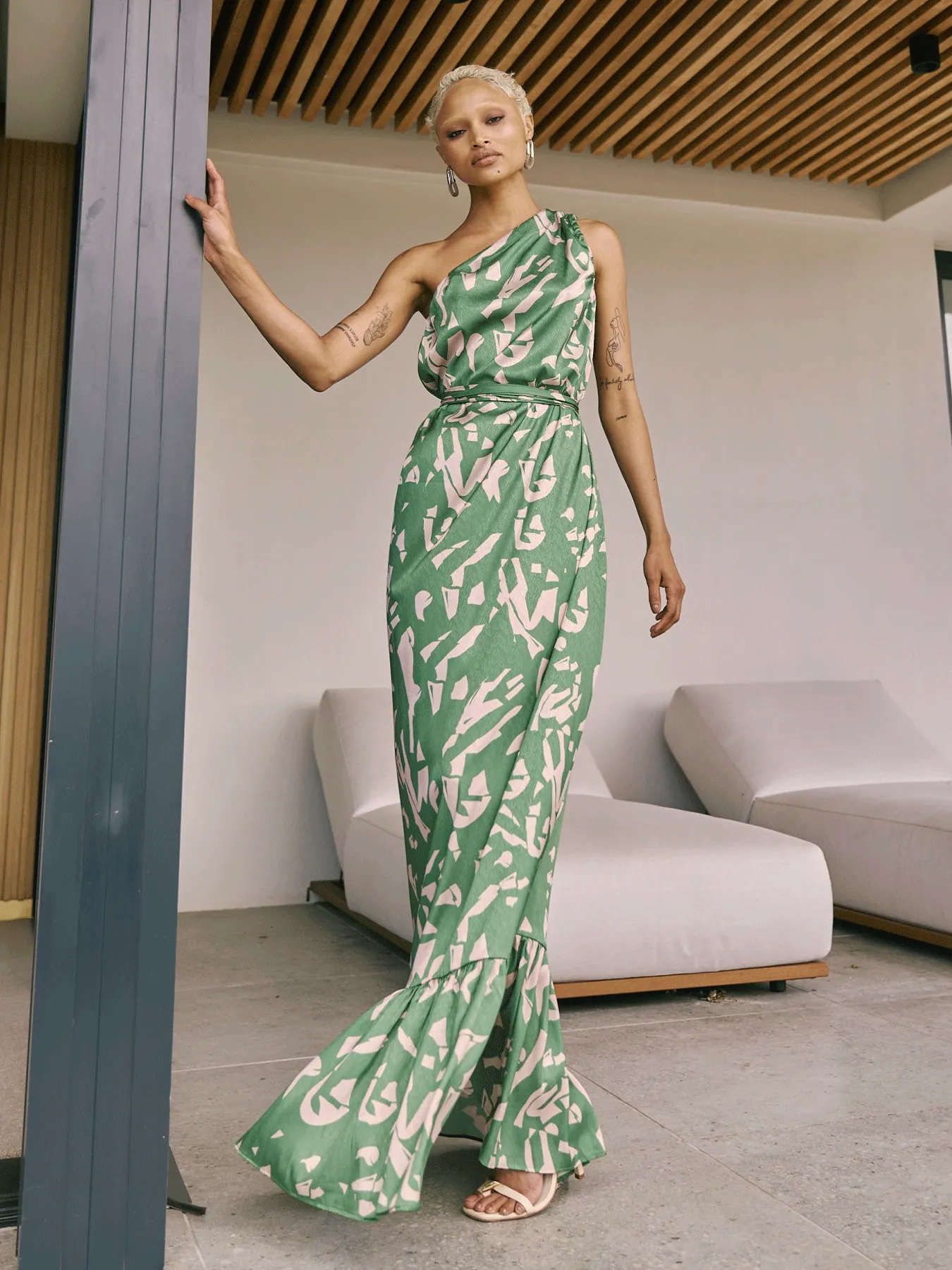 Diago Dress - Batik Vert sold by Diarrablu