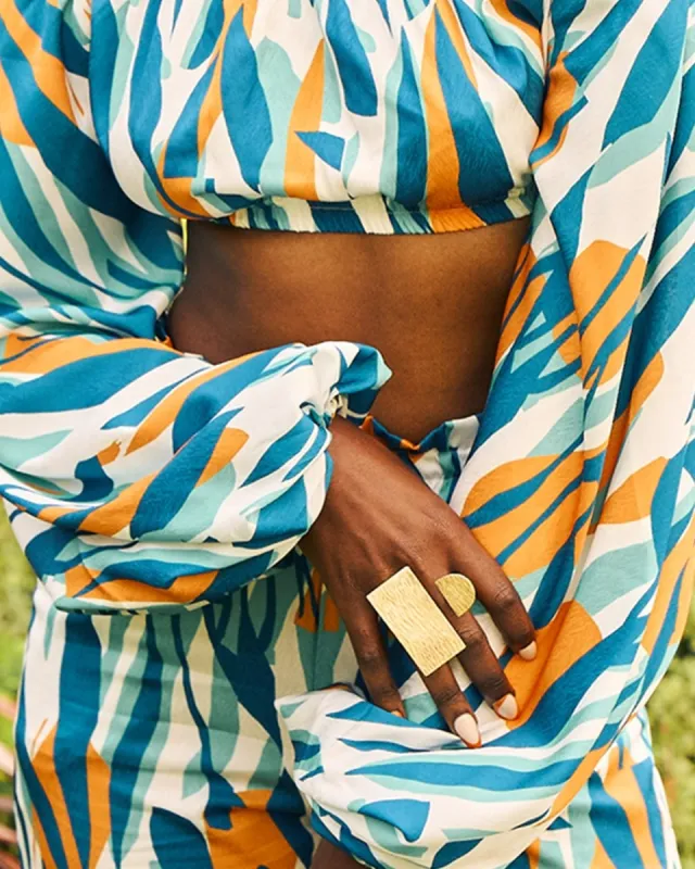 Rectangle Ring - Upcycled Brass sold by Diarrablu