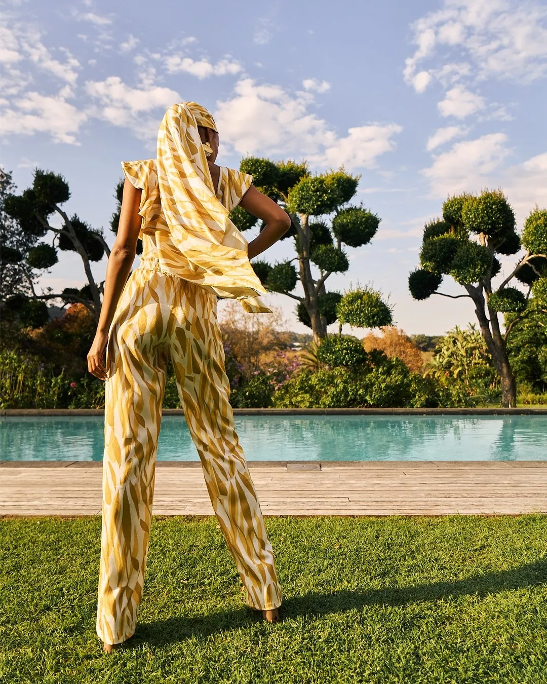 Moussor Headwrap - Jardin Mustard sold by Diarrablu product image thumbnail 4