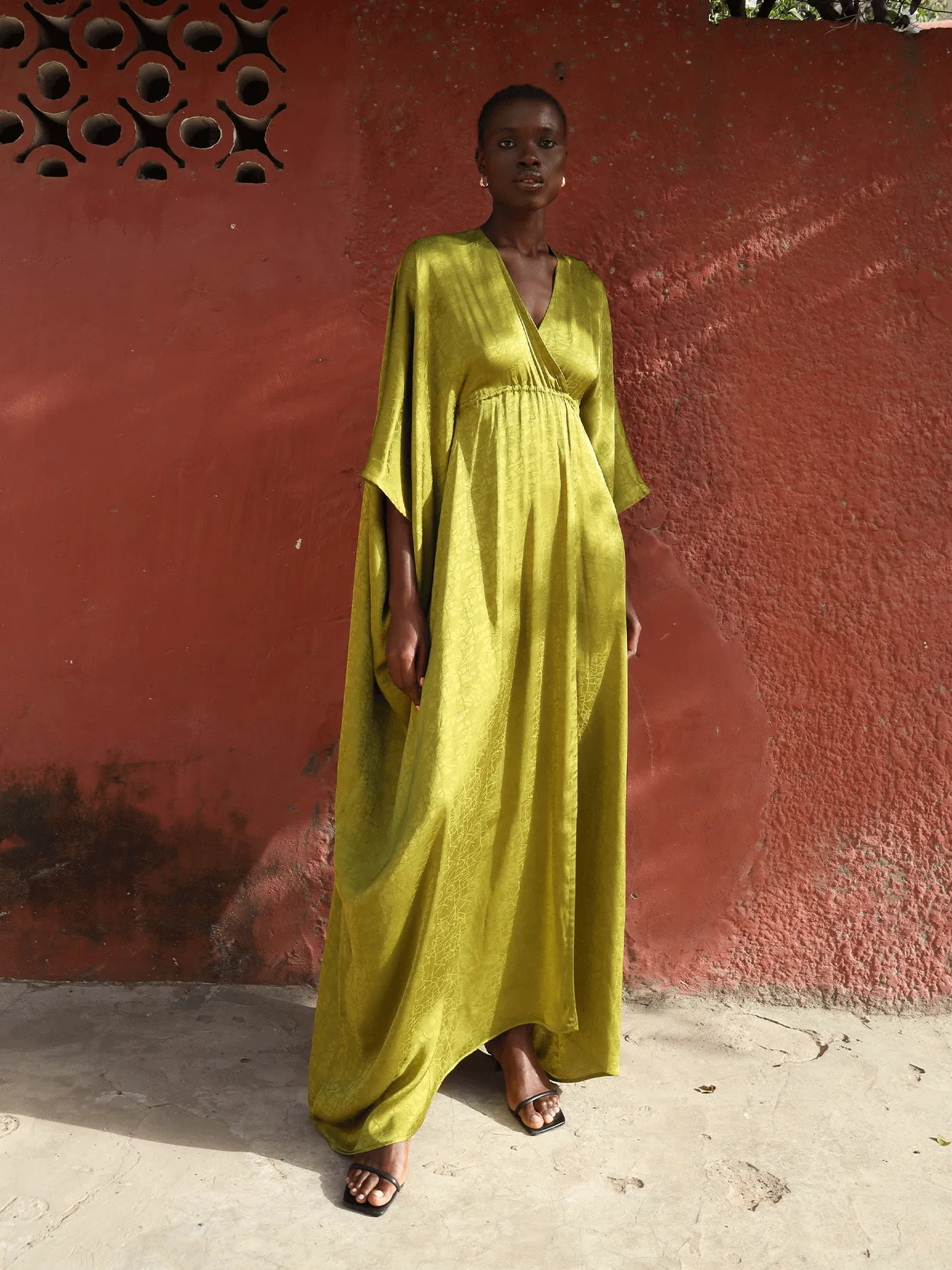 Naim Dress - Ayel Olive sold by Diarrablu