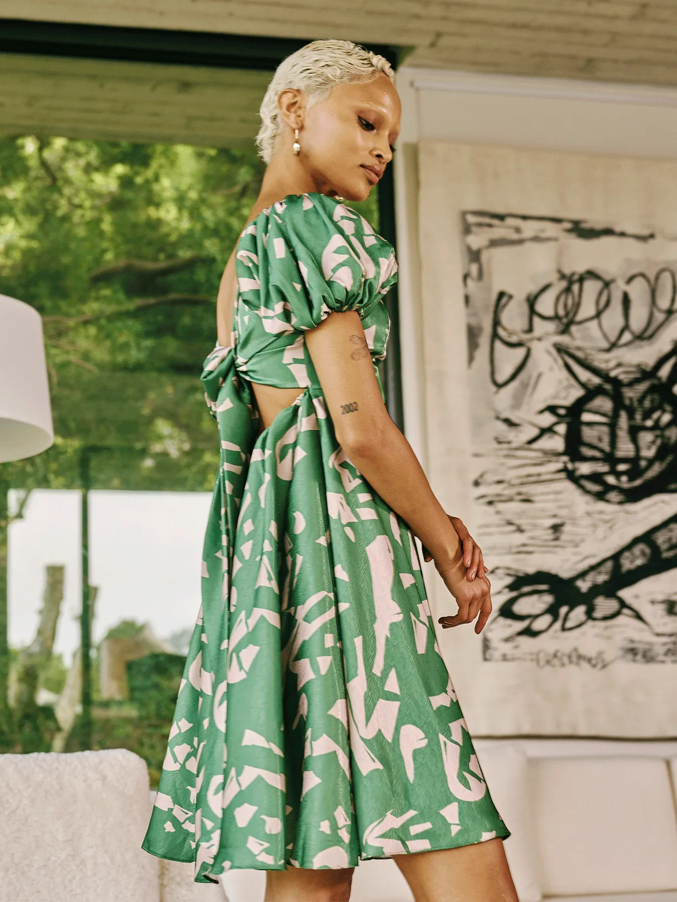 Sana Dress - Batik Vert sold by Diarrablu product image thumbnail 5