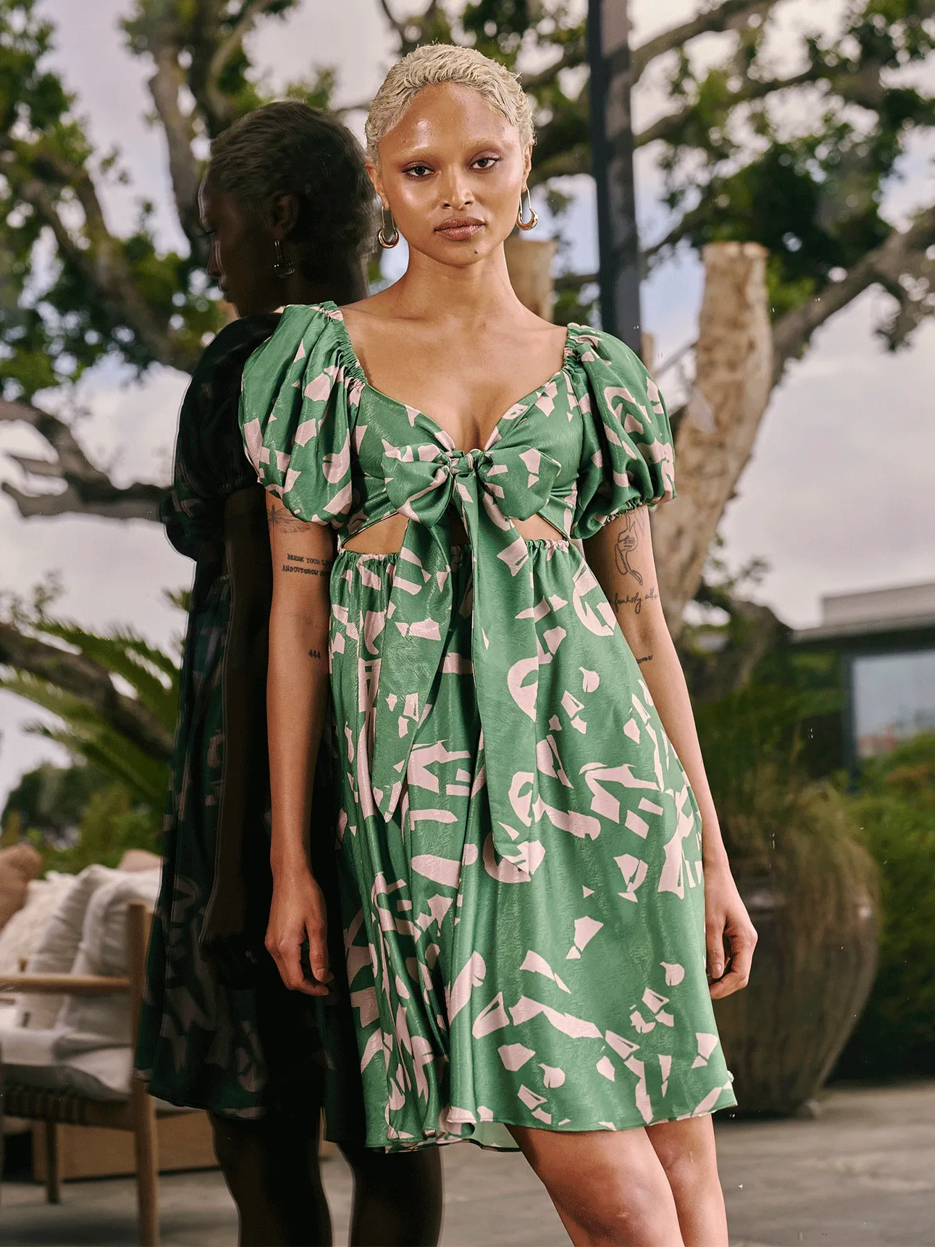 Sana Dress - Batik Vert sold by Diarrablu product image thumbnail 3