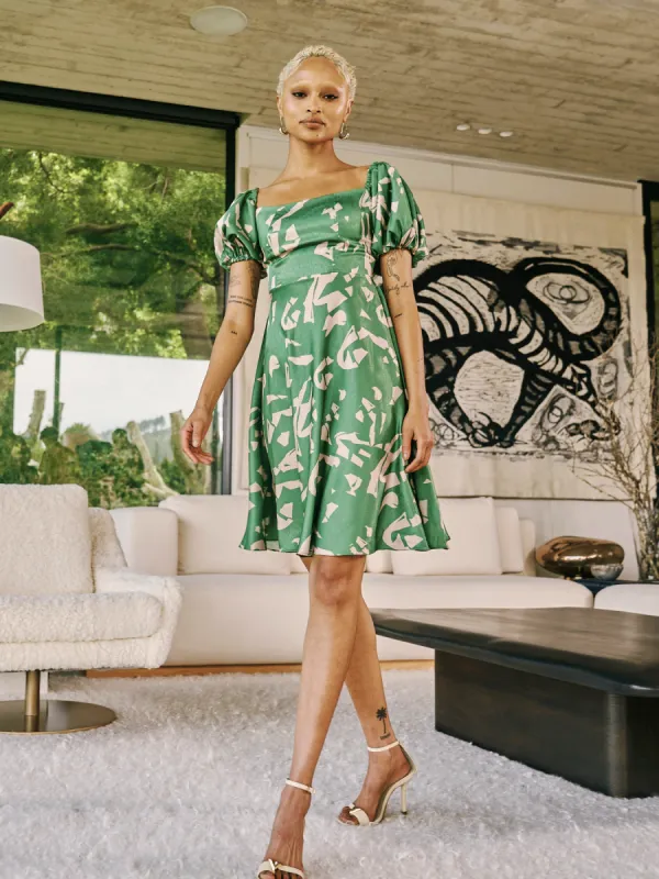 Sana Dress - Batik Vert sold by Diarrablu