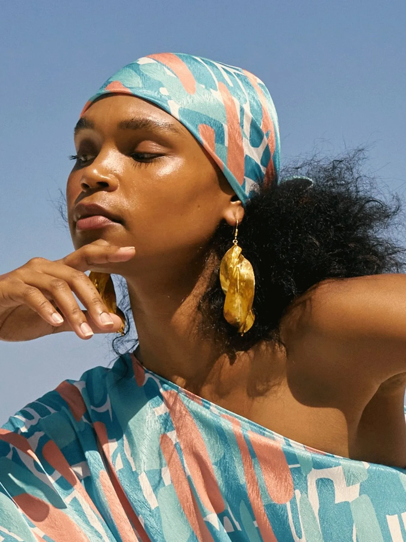 Moussor Headwrap - Atoll Blu sold by Diarrablu