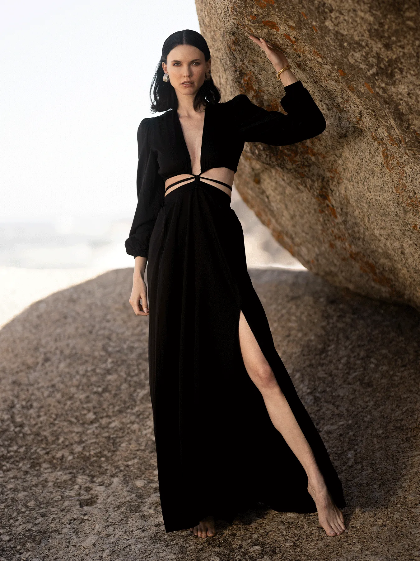 Sustainable Amal Dress - Solid Noir sold by Diarrablu