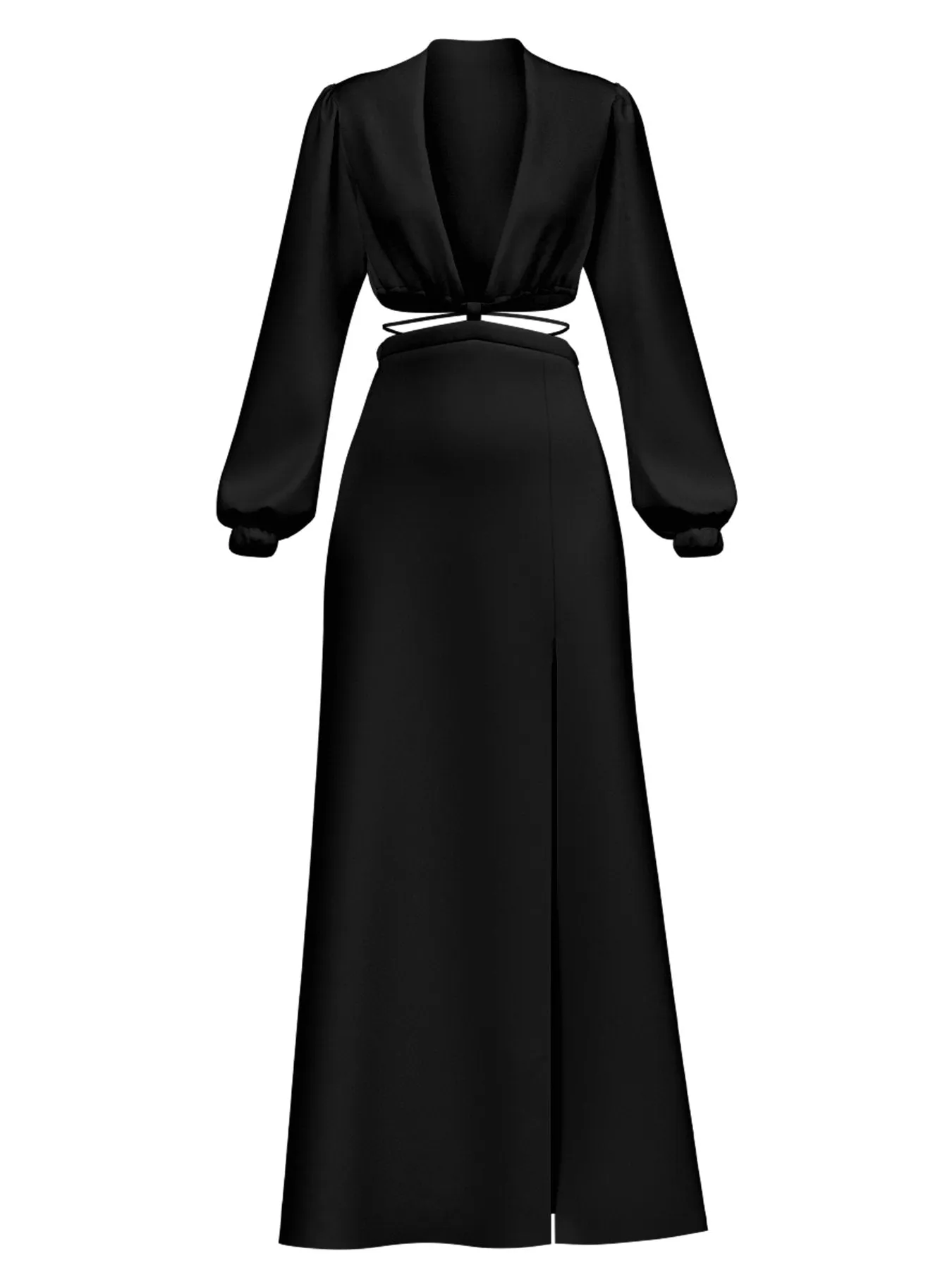 Sustainable Amal Dress - Solid Noir sold by Diarrablu product image thumbnail 2