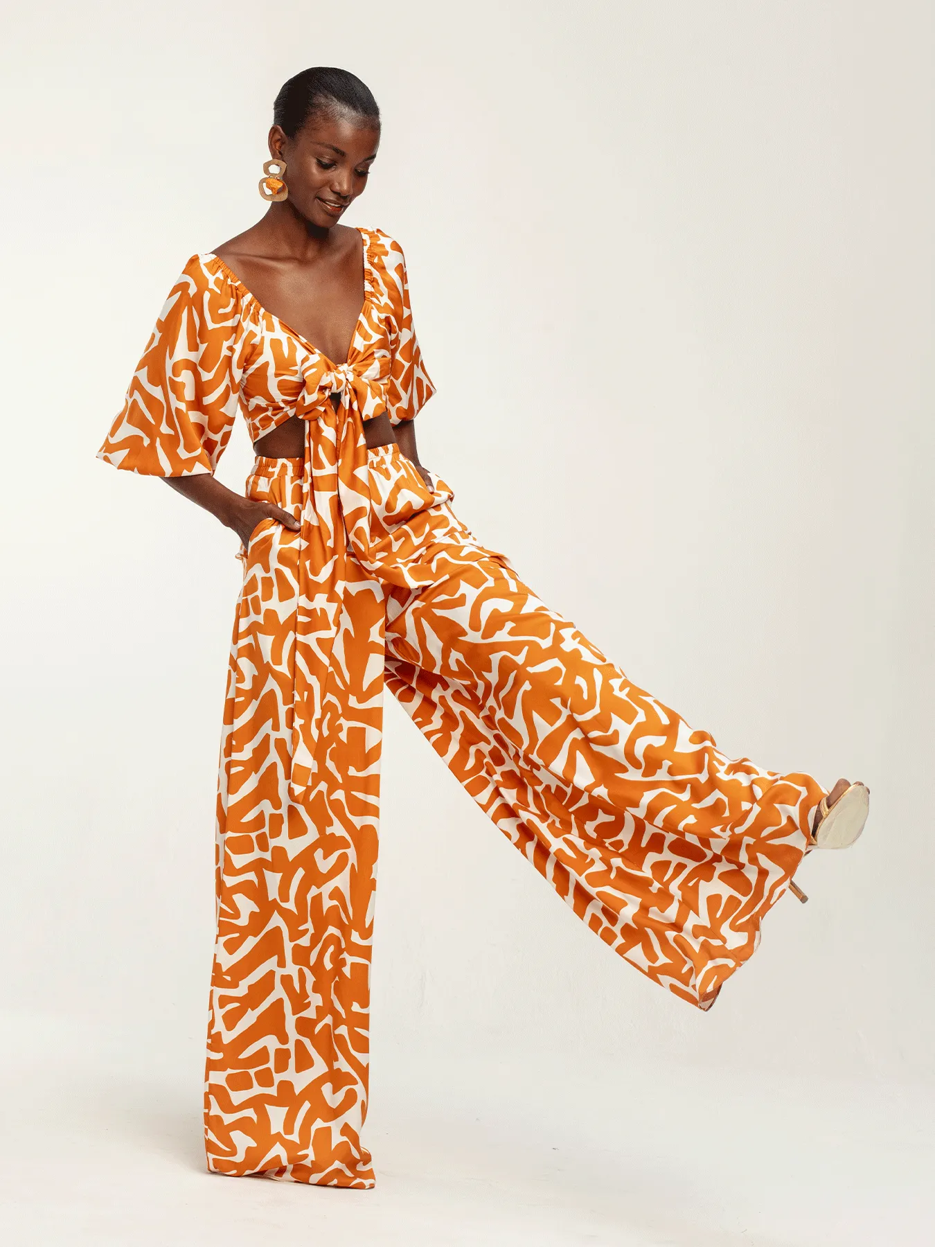 Sustainable Hana Pants - Tali Orange sold by Diarrablu product image thumbnail 4