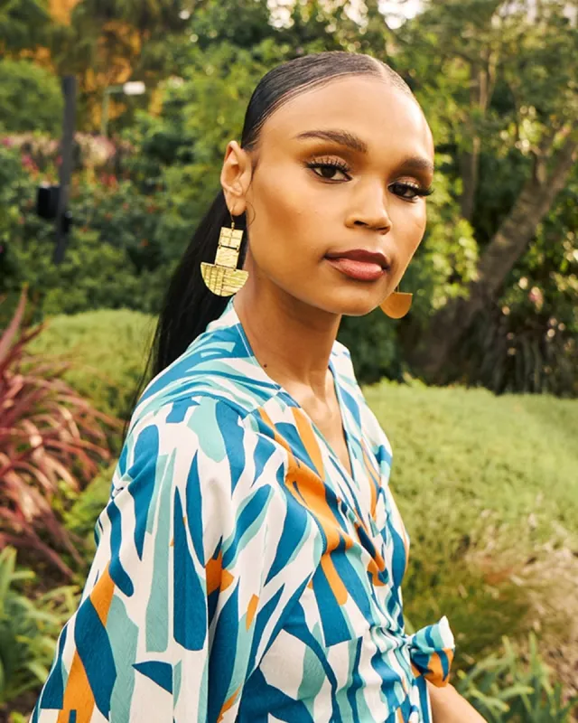 Mwezi Earrings - Upcycled Brass sold by Diarrablu