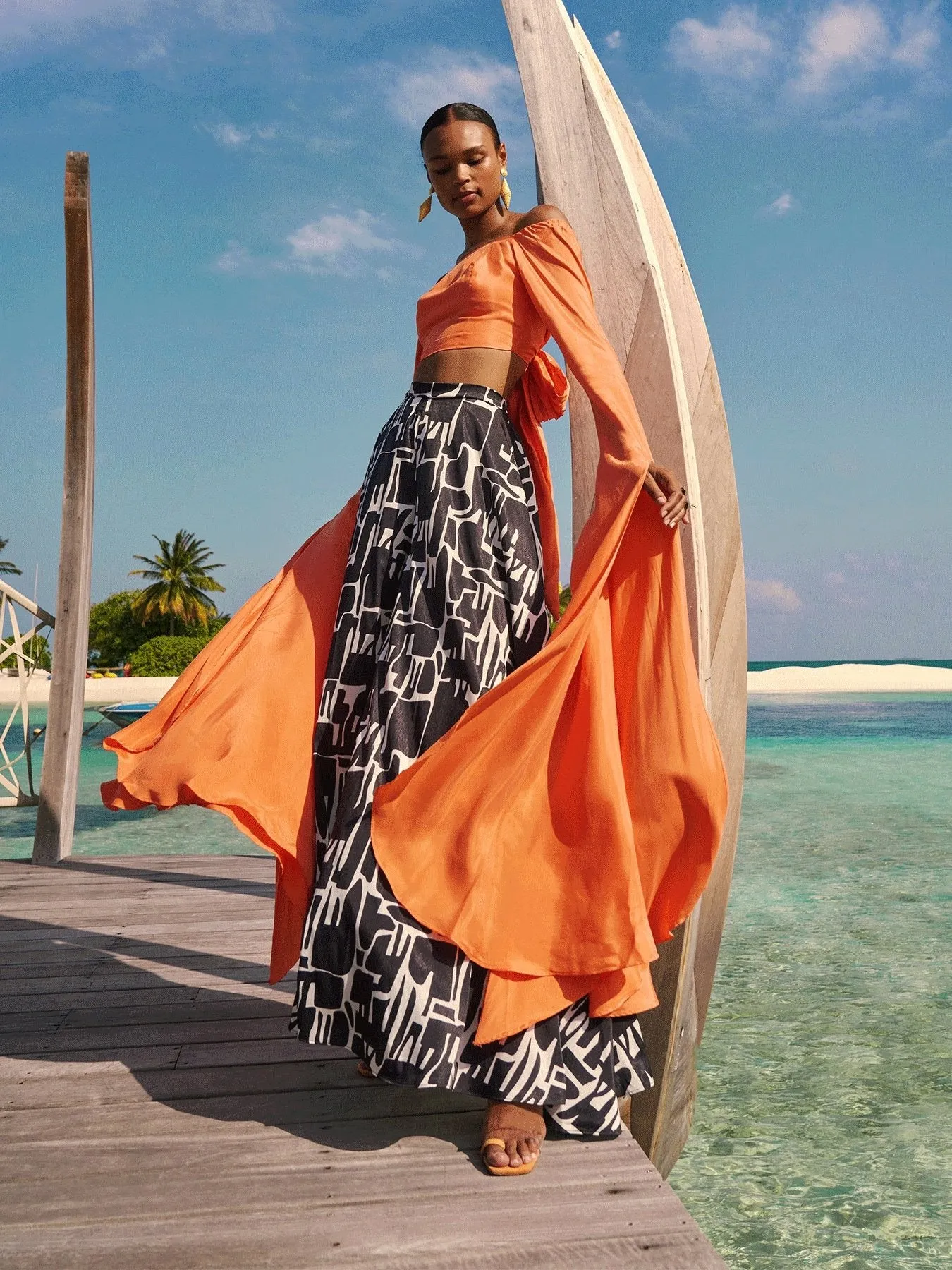 Sustainable Kinu Top - Solid Coral sold by Diarrablu product image thumbnail 5