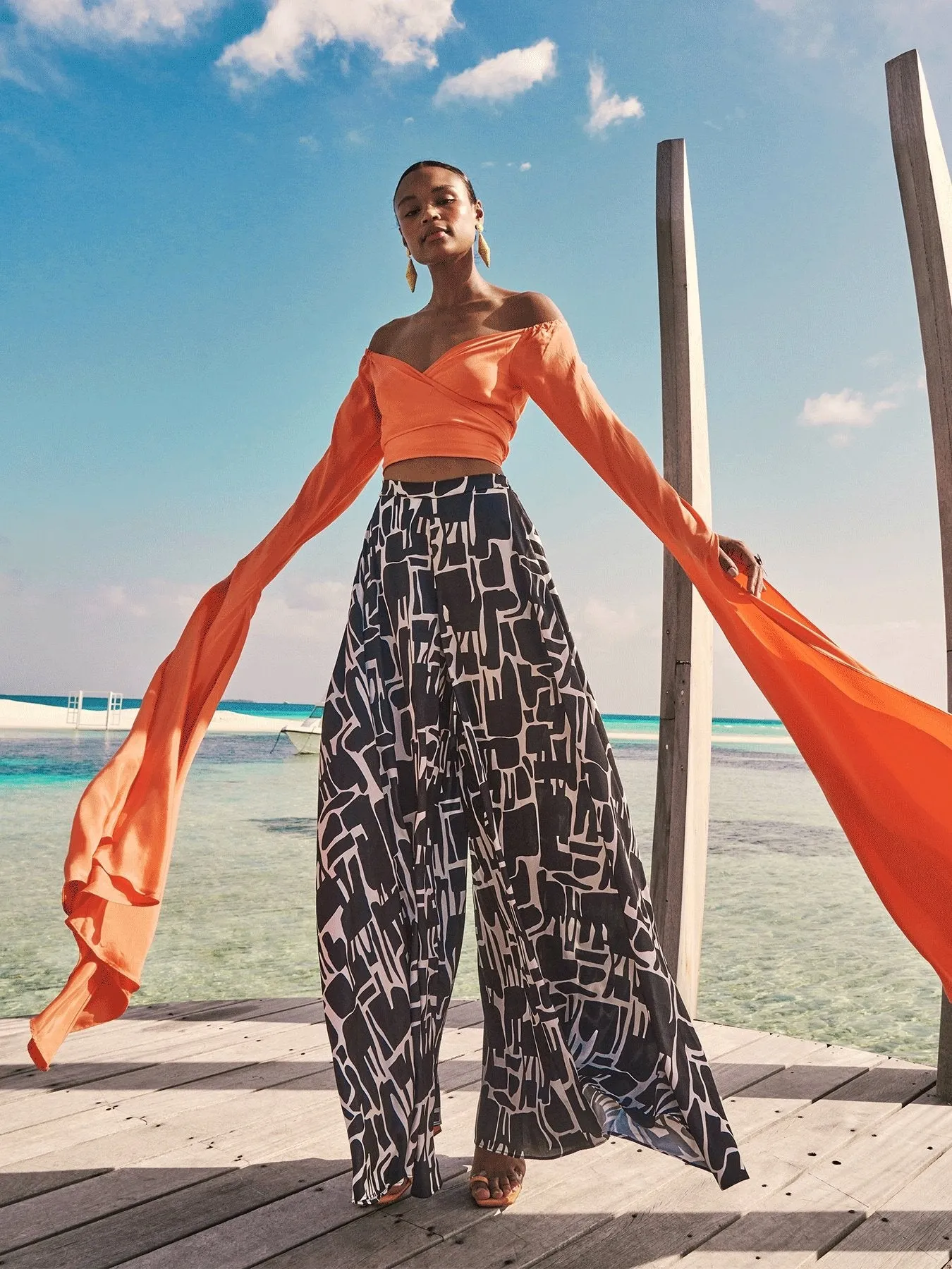 Sustainable Kinu Top - Solid Coral sold by Diarrablu product image thumbnail 3