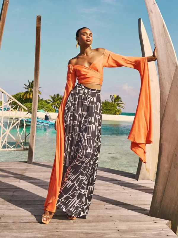 Sustainable Kinu Top - Solid Coral sold by Diarrablu