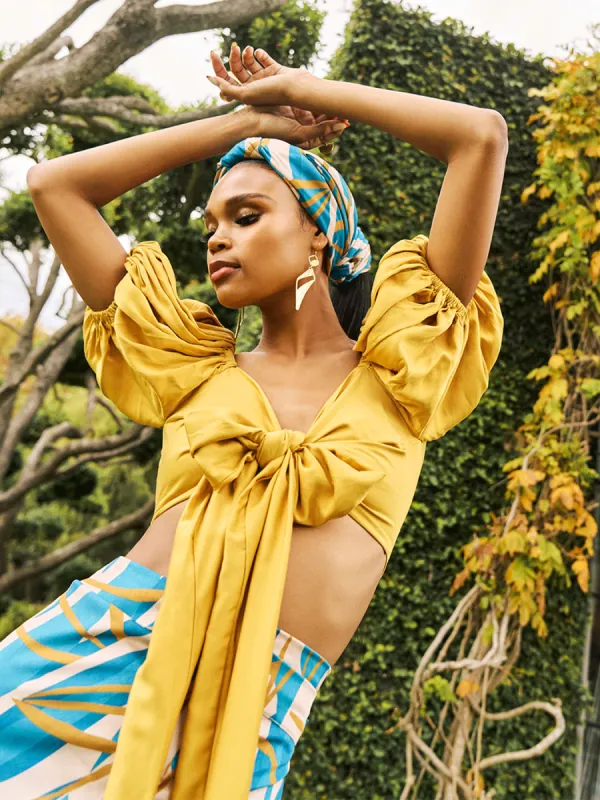 Sustainable Zany Top - Solid Mustard sold by Diarrablu