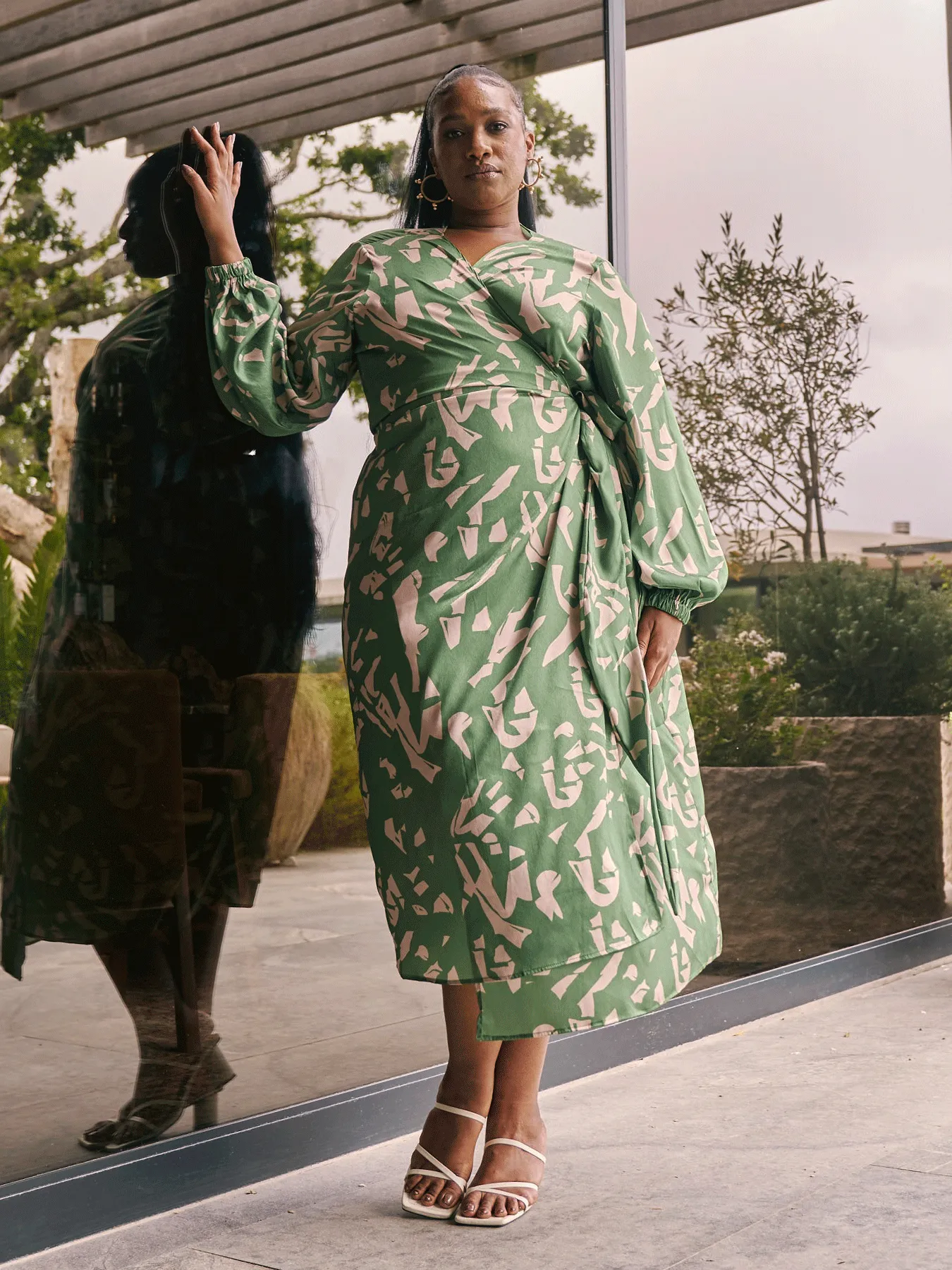 Lala Dress - Batik Vert sold by Diarrablu product image thumbnail 3