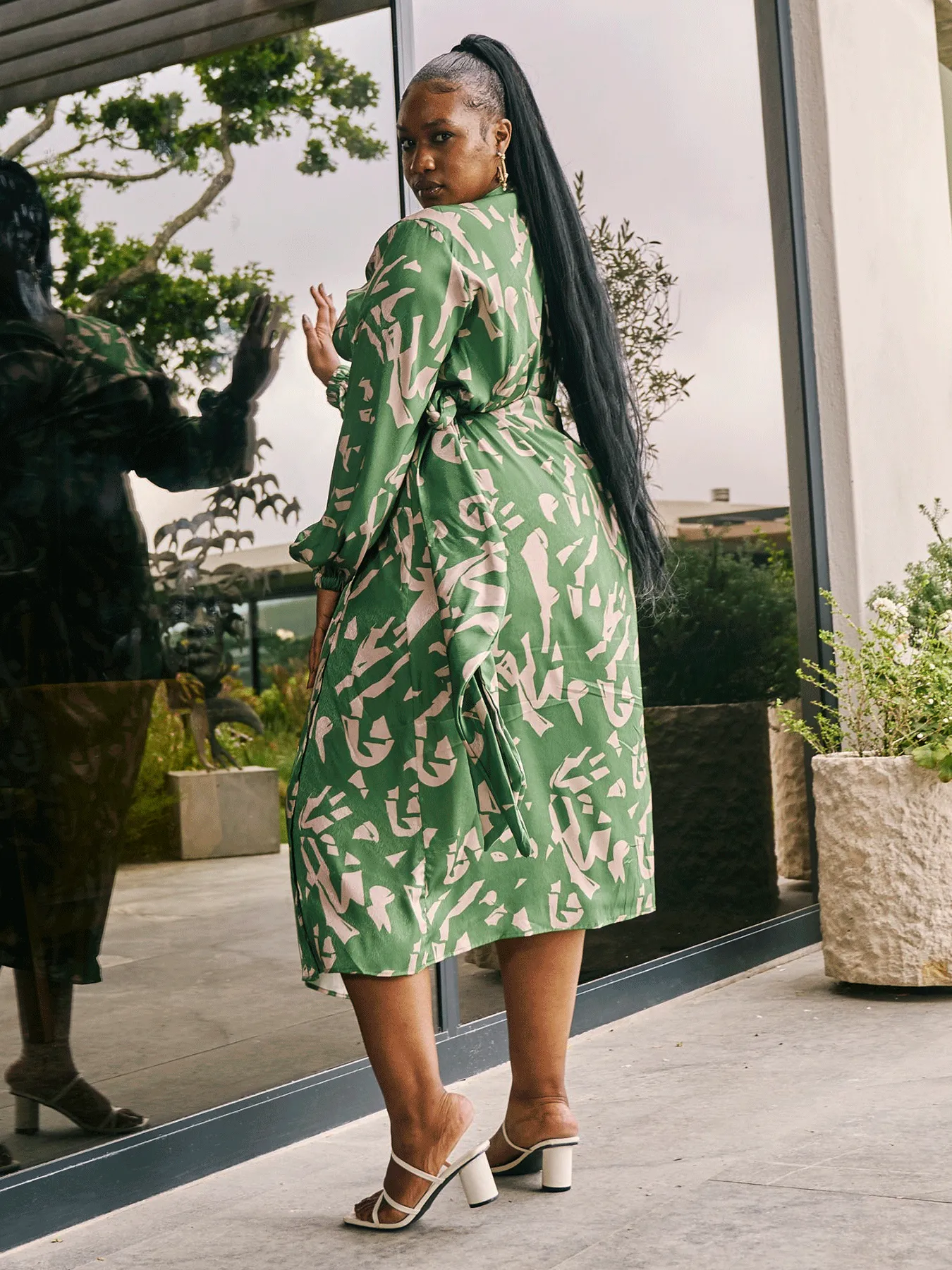 Lala Dress - Batik Vert sold by Diarrablu product image thumbnail 5