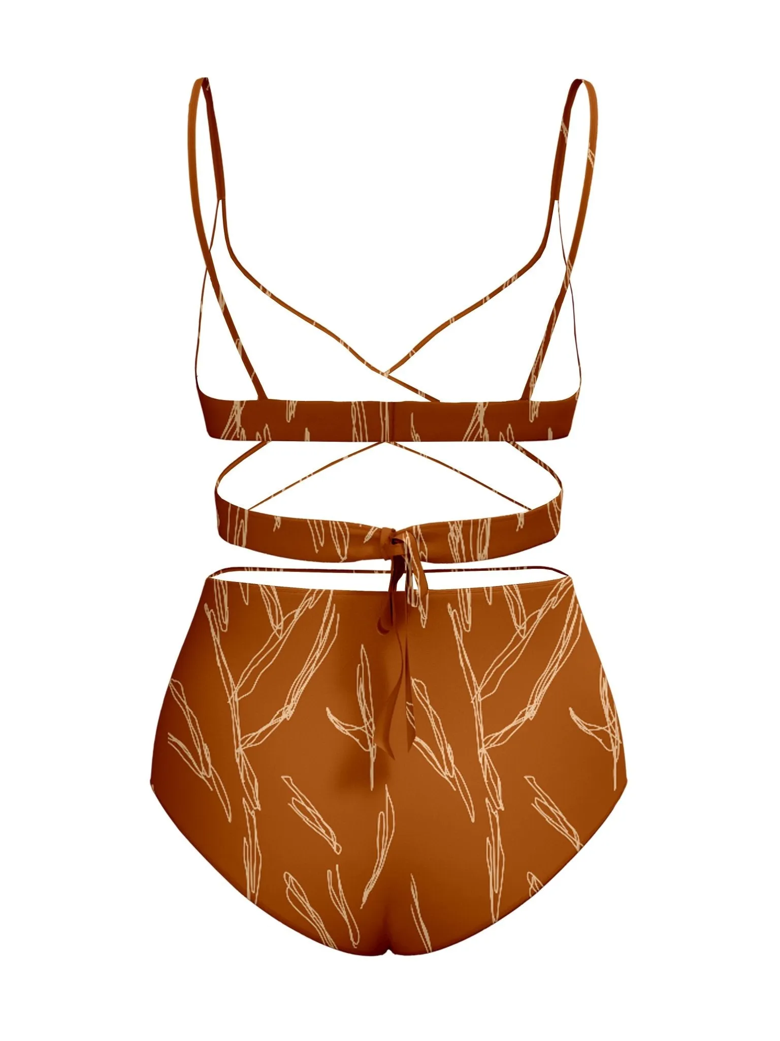 Idya Swimsuit - Scribble Rust sold by Diarrablu product image thumbnail 3
