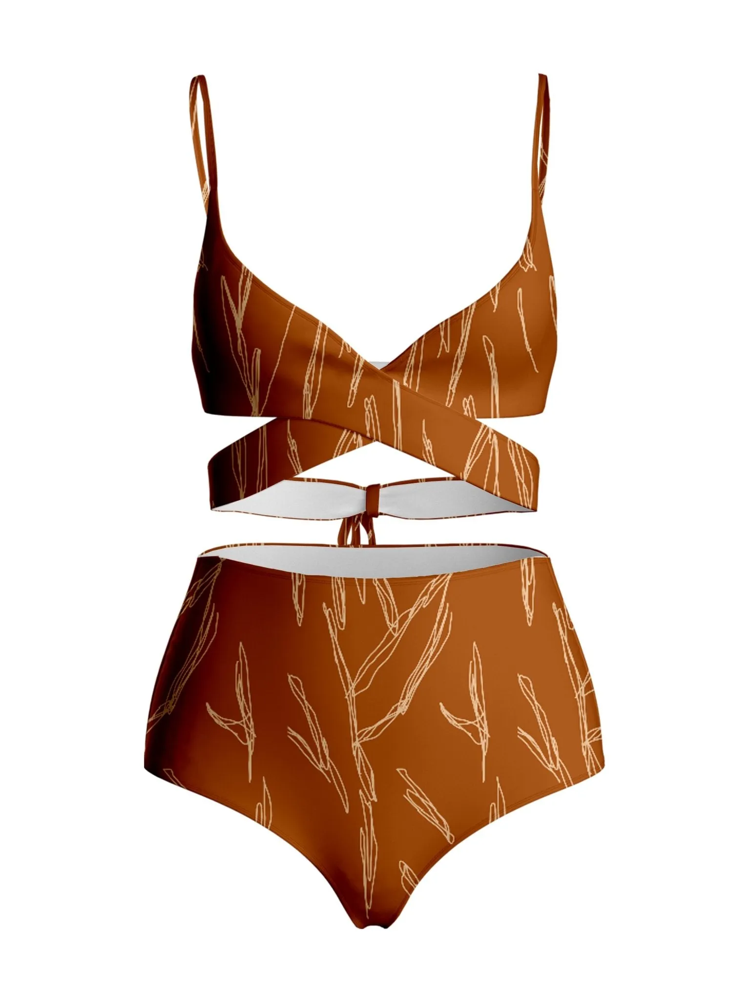 Idya Swimsuit - Scribble Rust sold by Diarrablu product image thumbnail 2