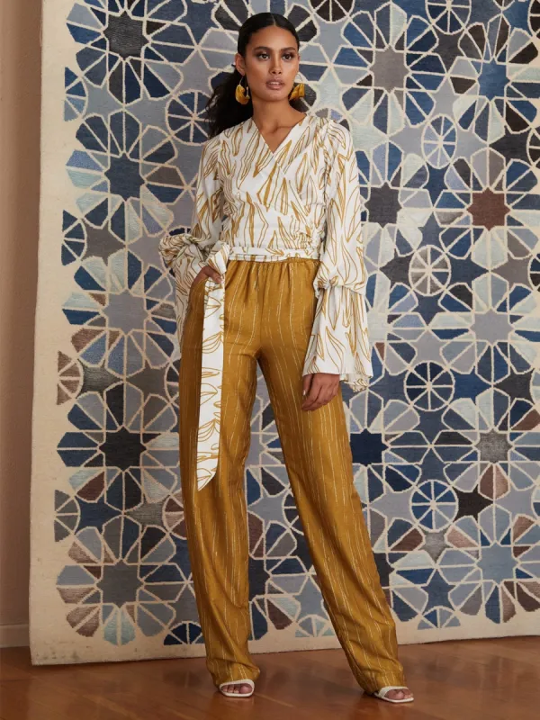 Leer Pants - Texture Gold sold by Diarrablu
