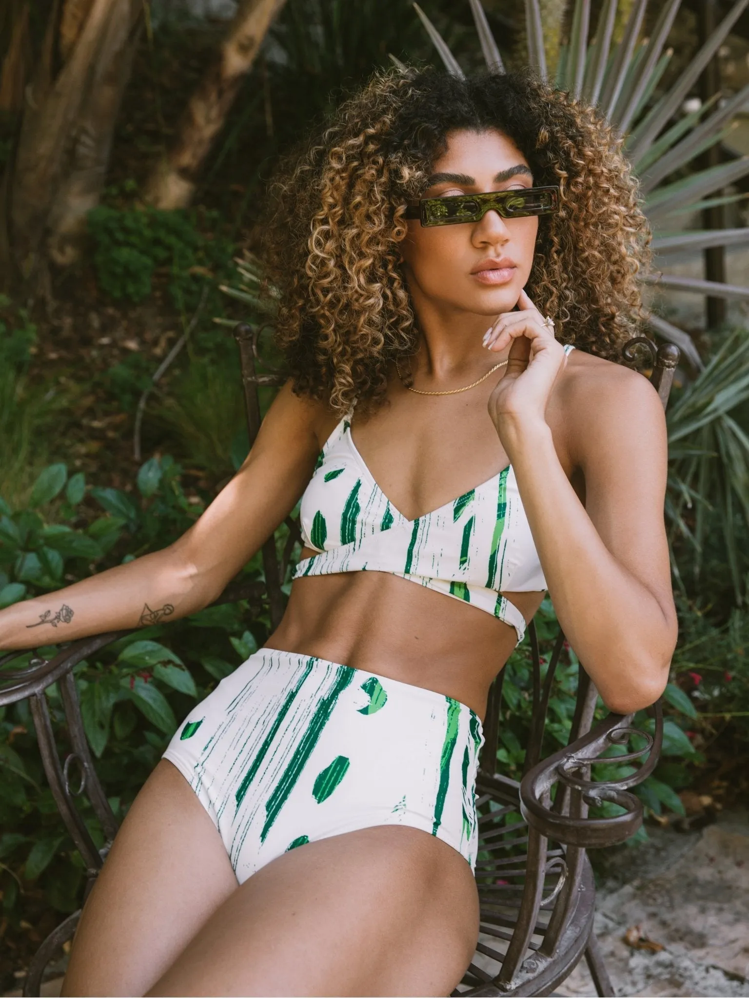 Idya Swimsuit - Garden Vert sold by Diarrablu