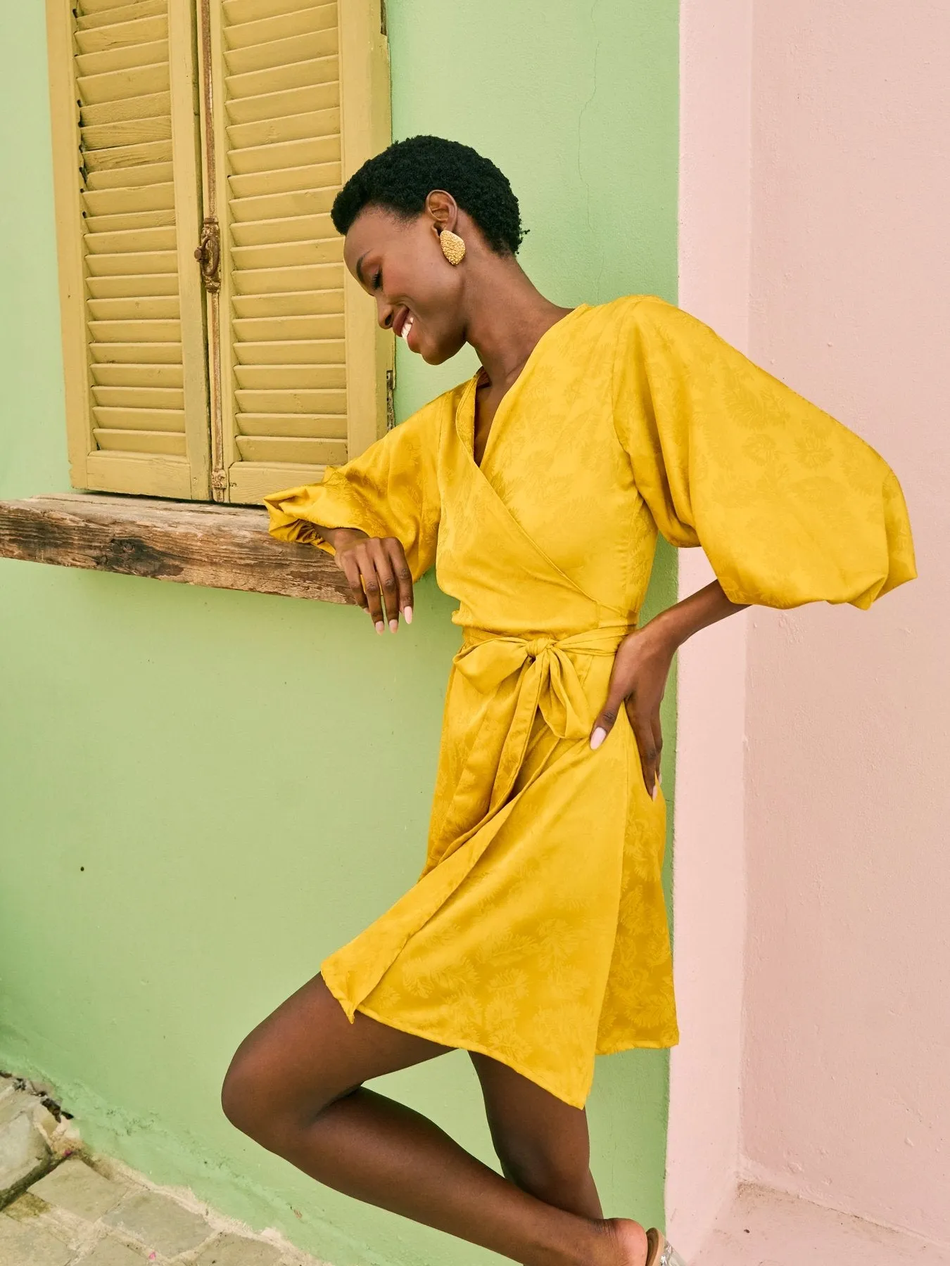Yali Dress - Zeen Mustard sold by Diarrablu product image thumbnail 4