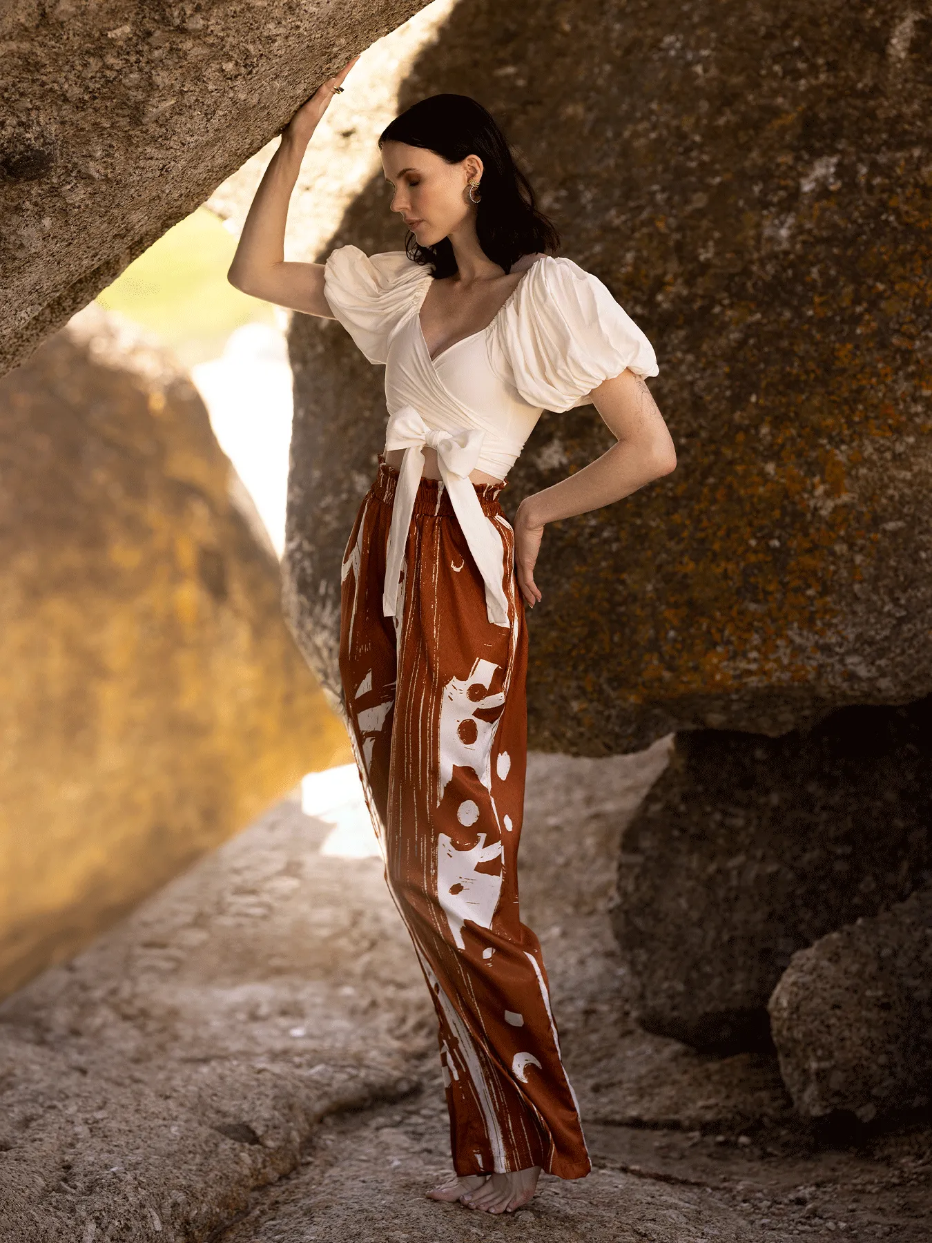 Leer Pants - Suto Rust sold by Diarrablu