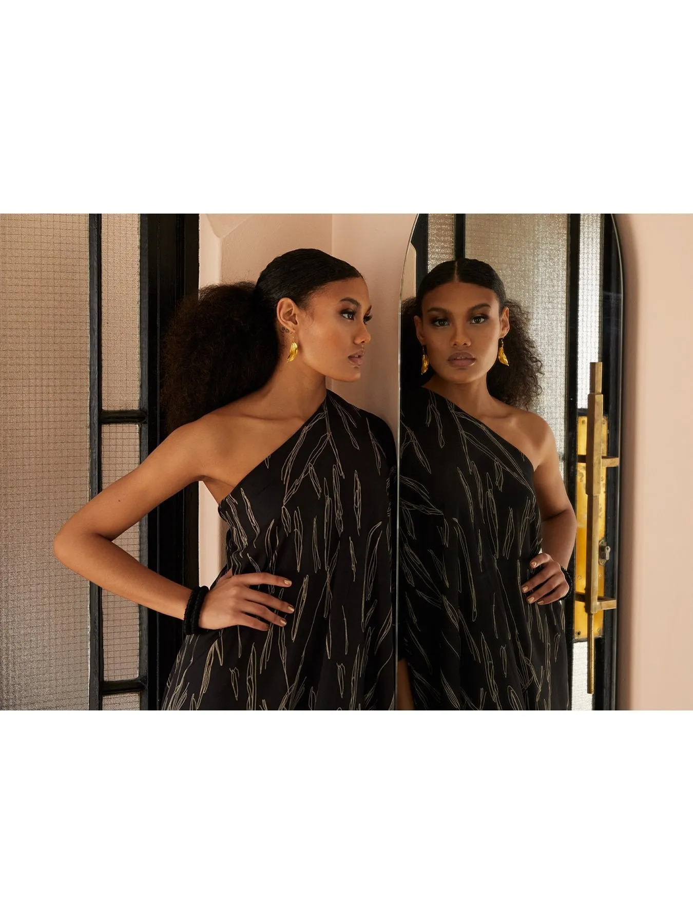 Satu Dress - Scribble Noir sold by Diarrablu product image thumbnail 5