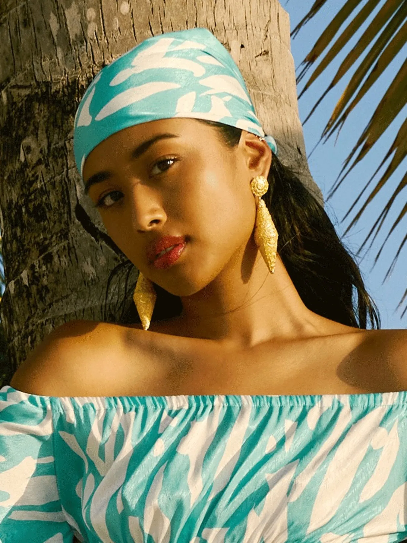 Moussor Headwrap - Playa Aqua sold by Diarrablu product image thumbnail 3