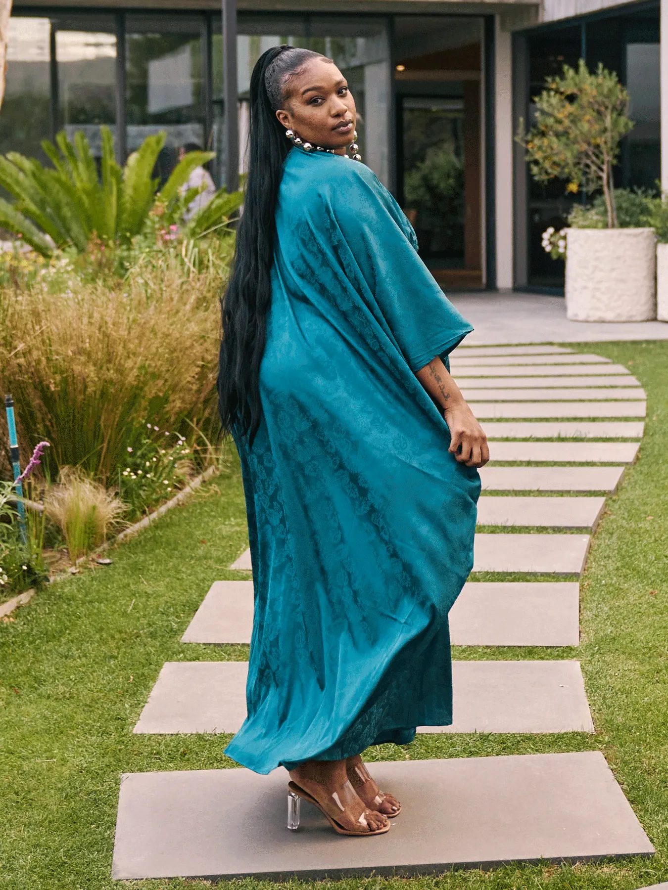 Naim Dress - Zeen Teal sold by Diarrablu product image thumbnail 5