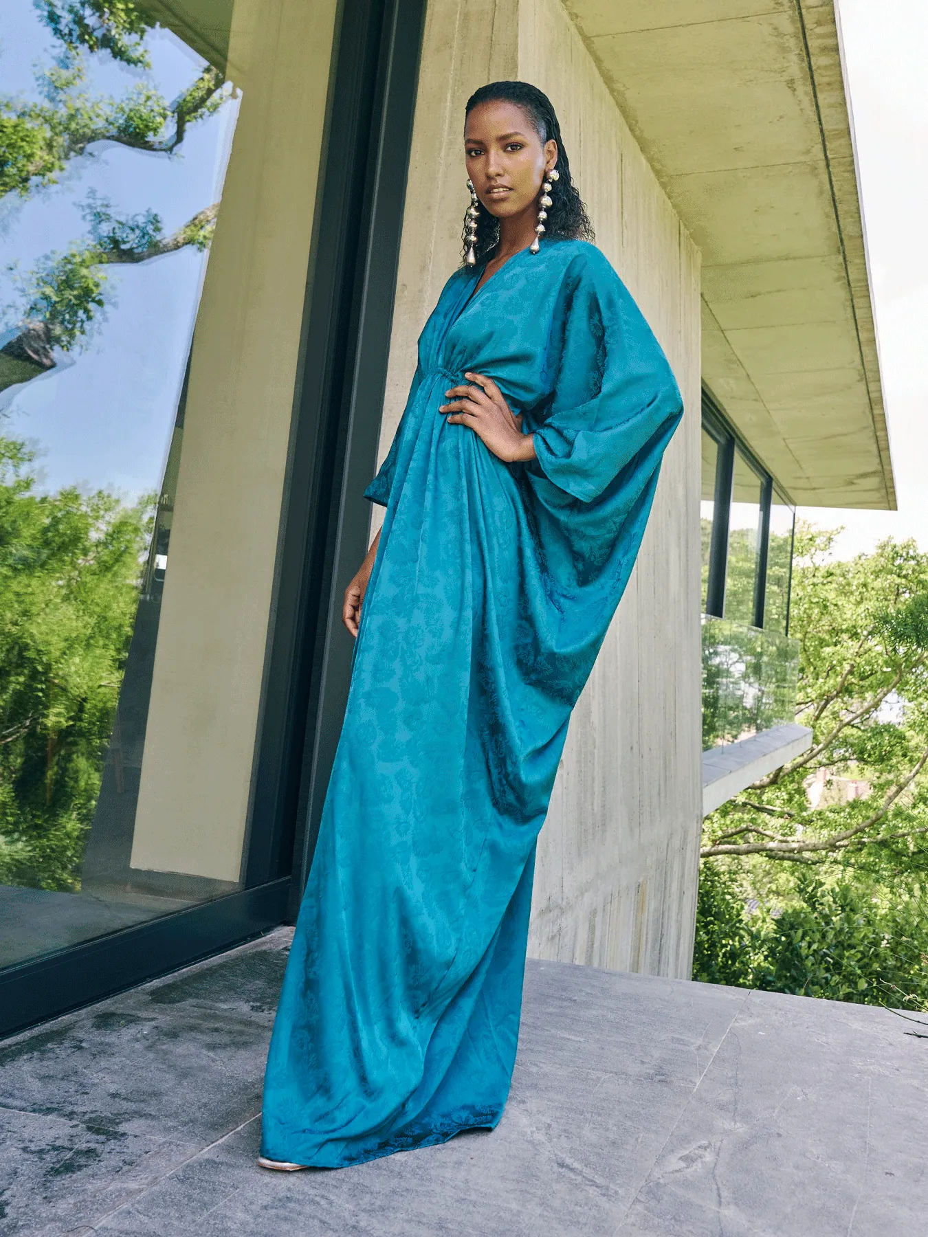 Naim Dress - Zeen Teal sold by Diarrablu product image thumbnail 4