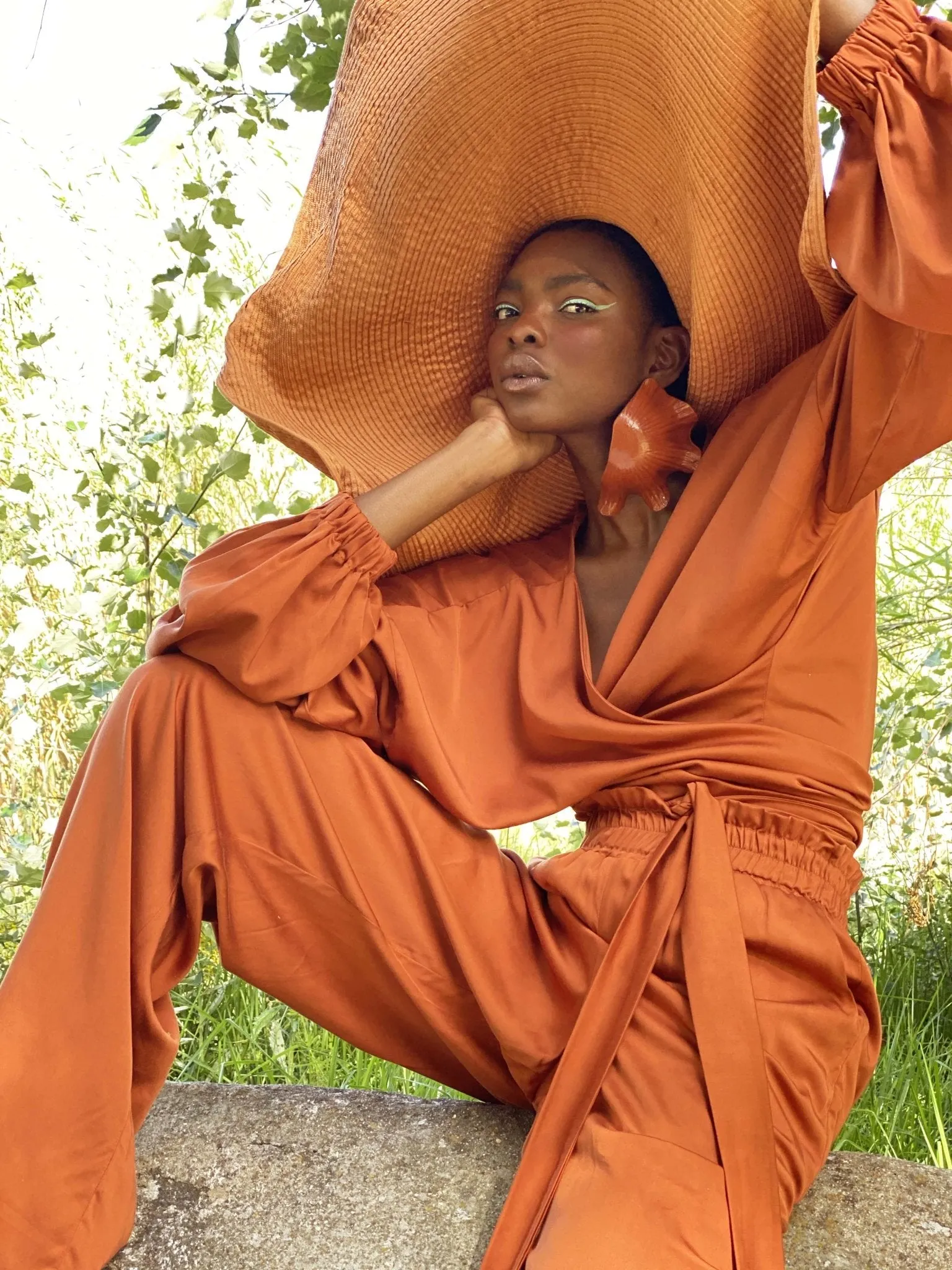 Sustainable Aida Top - Solid Rust sold by Diarrablu product image thumbnail 3