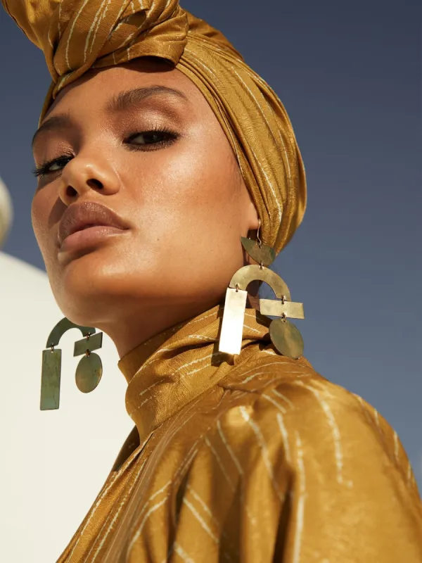 Moussor Headwrap - Texture Gold sold by Diarrablu