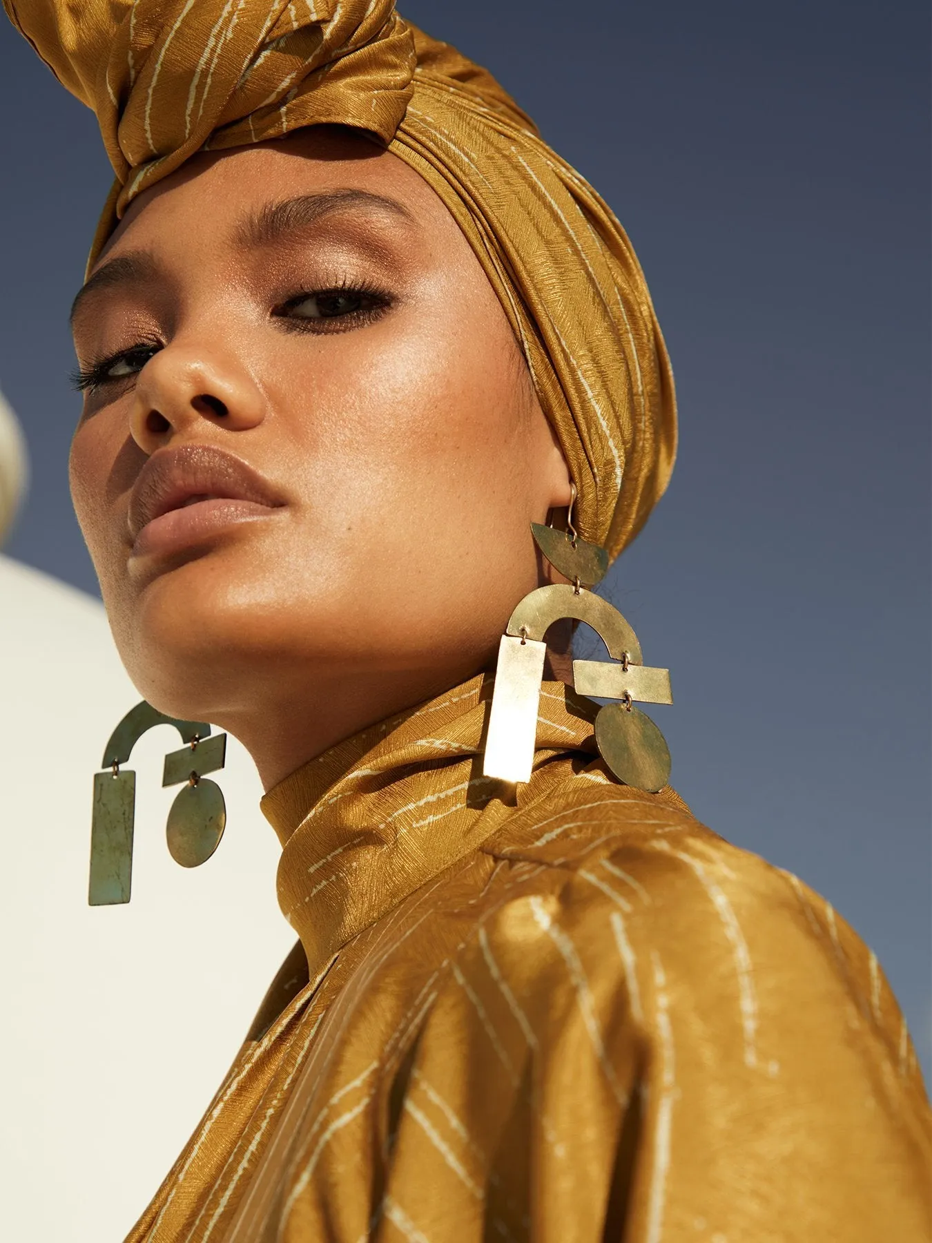 Moussor Headwrap - Texture Gold sold by Diarrablu