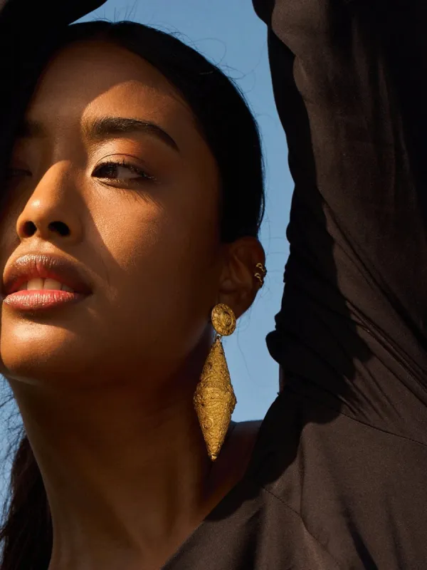 Wolof Earrings - Gold Dipped made by Diarrablu