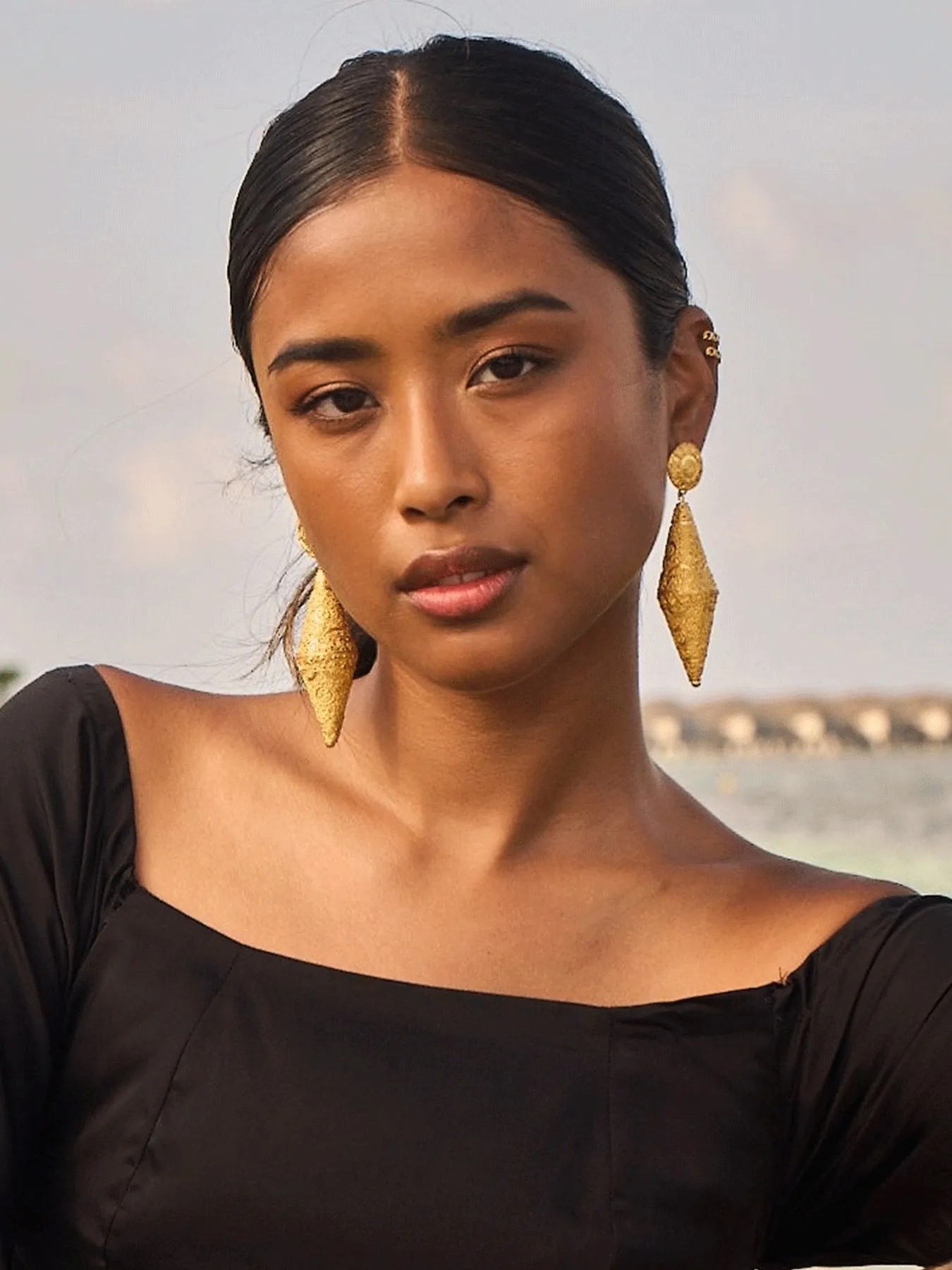 Wolof Earrings - Gold Dipped sold by Diarrablu product image thumbnail 3