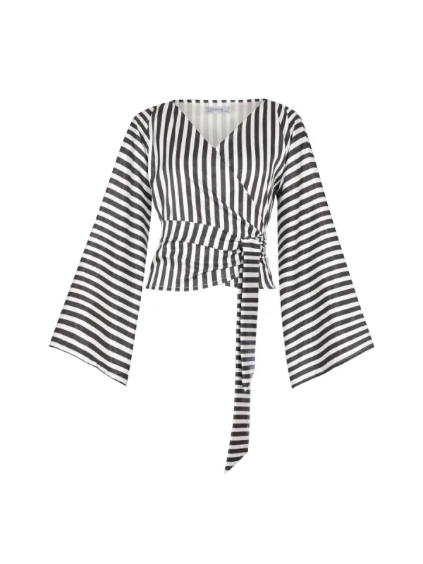 Fatu Top - Lines Black sold by Diarrablu