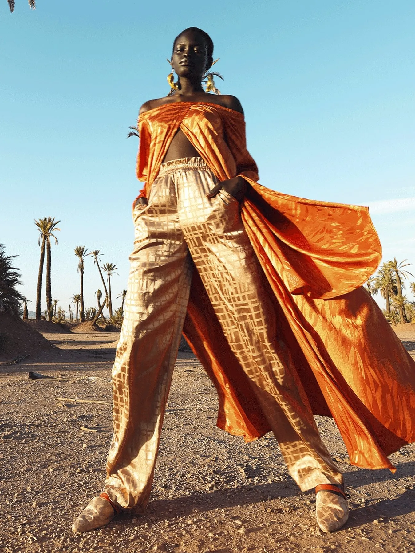 Leer Pants - Dhaw Gold sold by Diarrablu